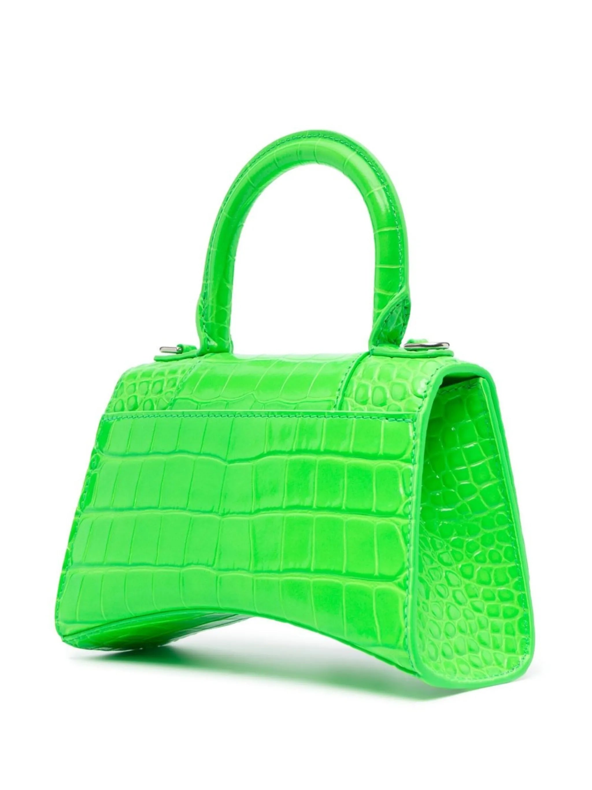 Hourglass XS croc crossbody bag