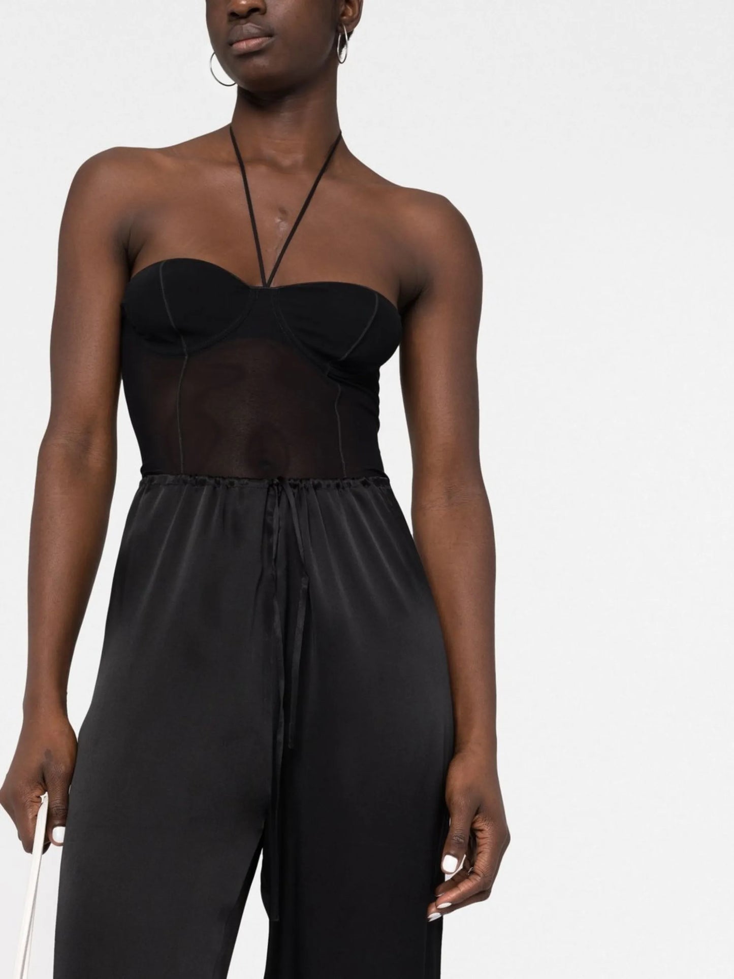 bandeau sheer bodysuit