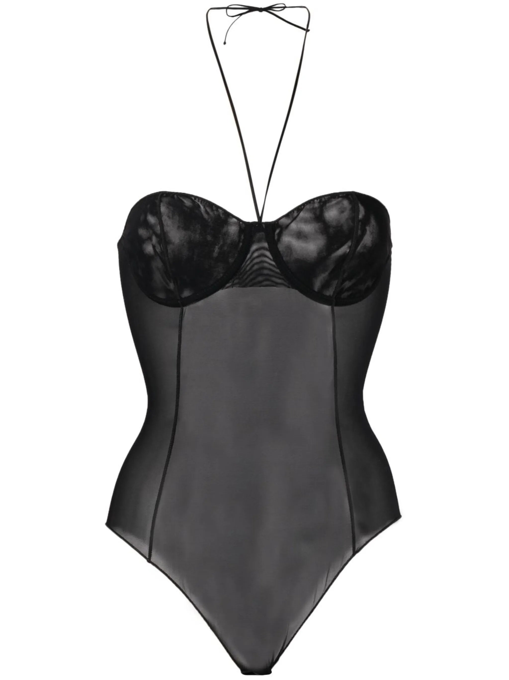 bandeau sheer bodysuit