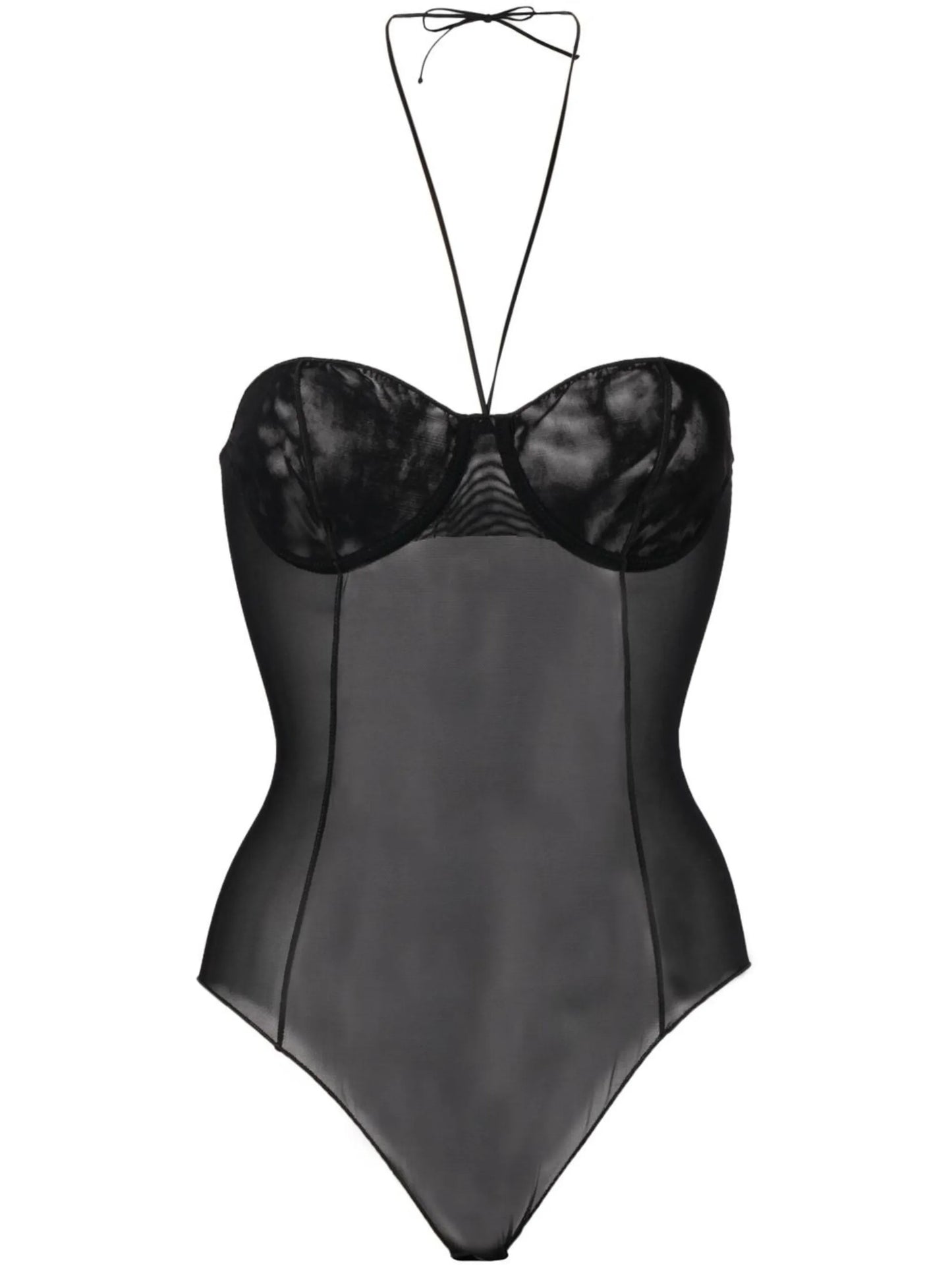 bandeau sheer bodysuit
