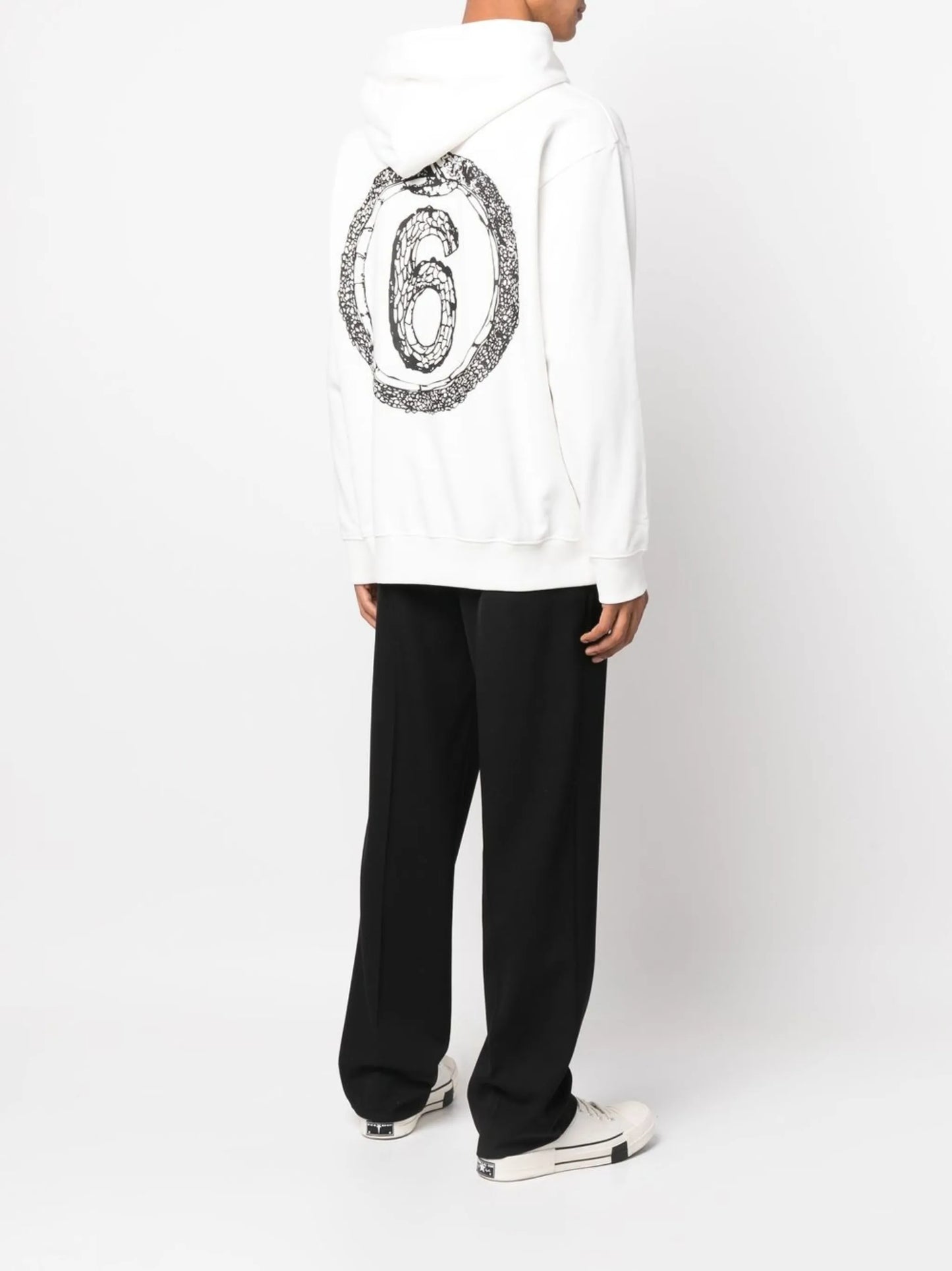 graphic-print cotton hoodie