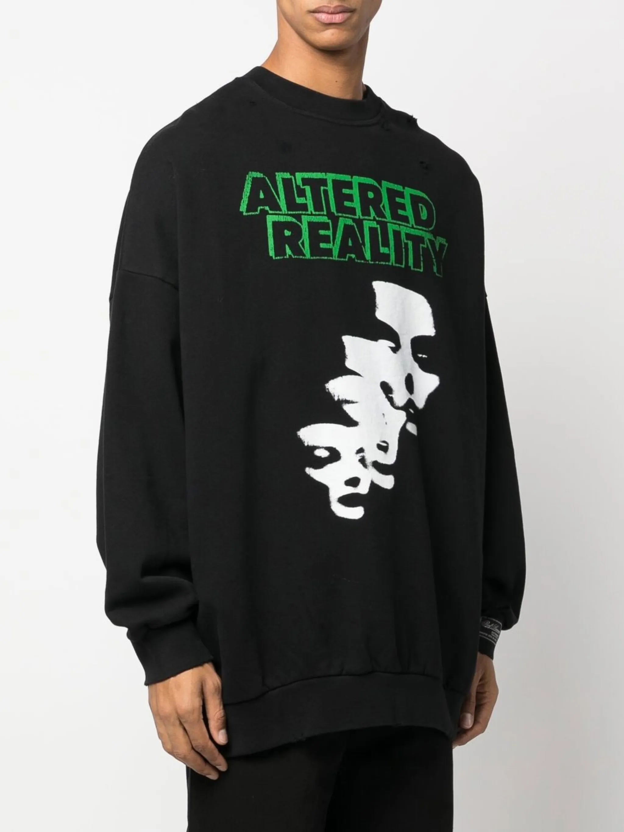 Altered Reality print crew neck sweatshirt