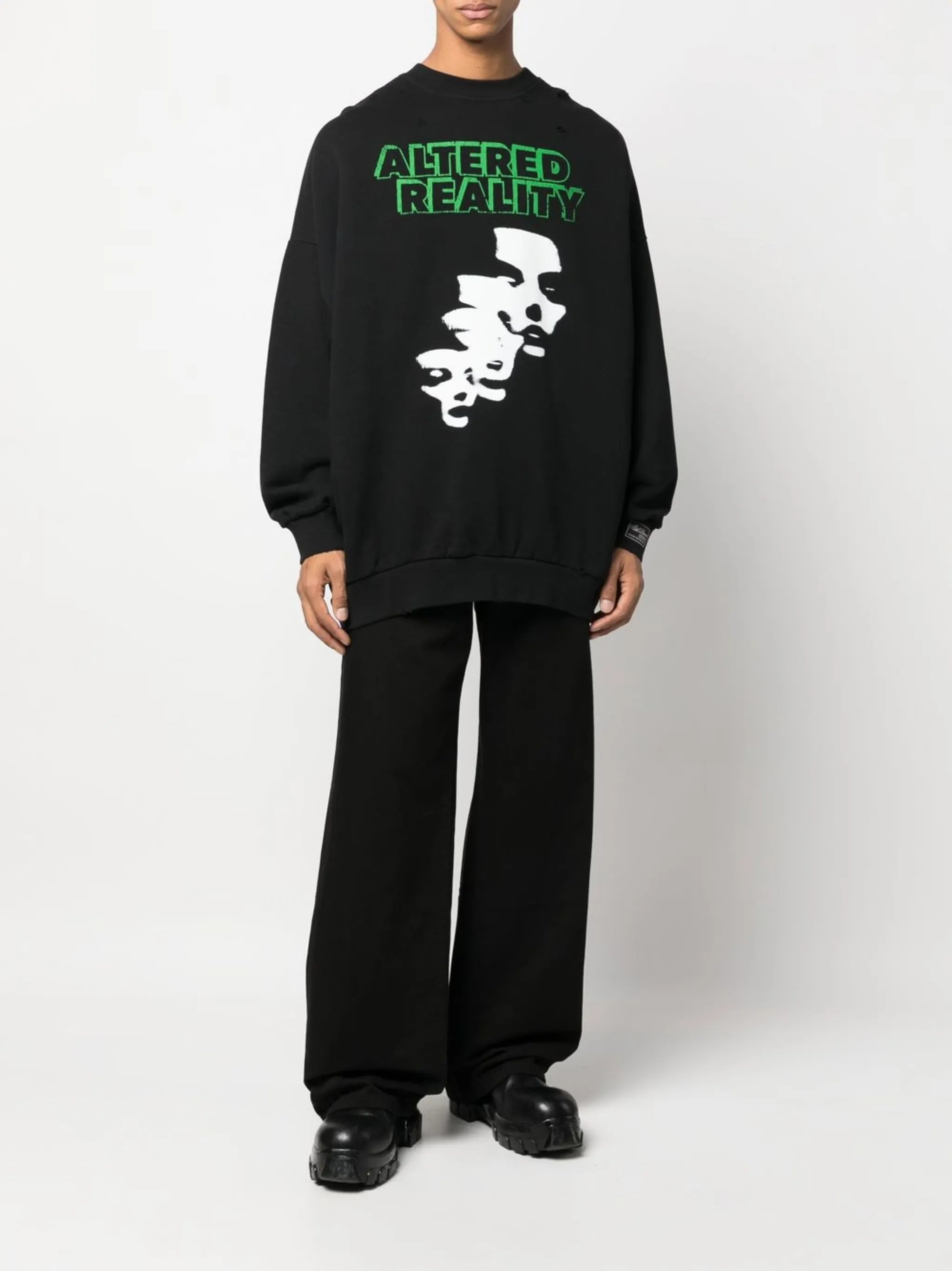Altered Reality print crew neck sweatshirt