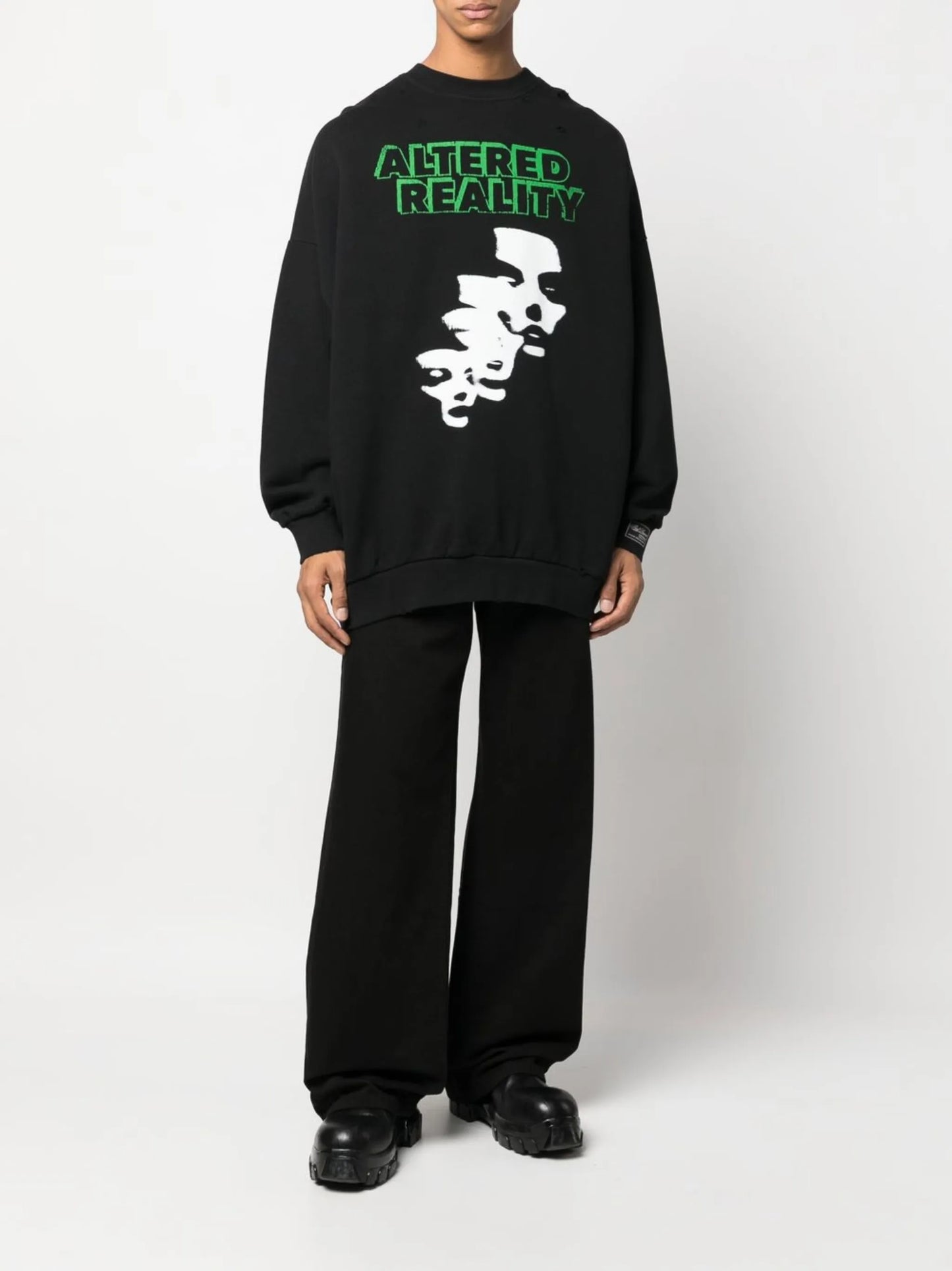 Altered Reality print crew neck sweatshirt