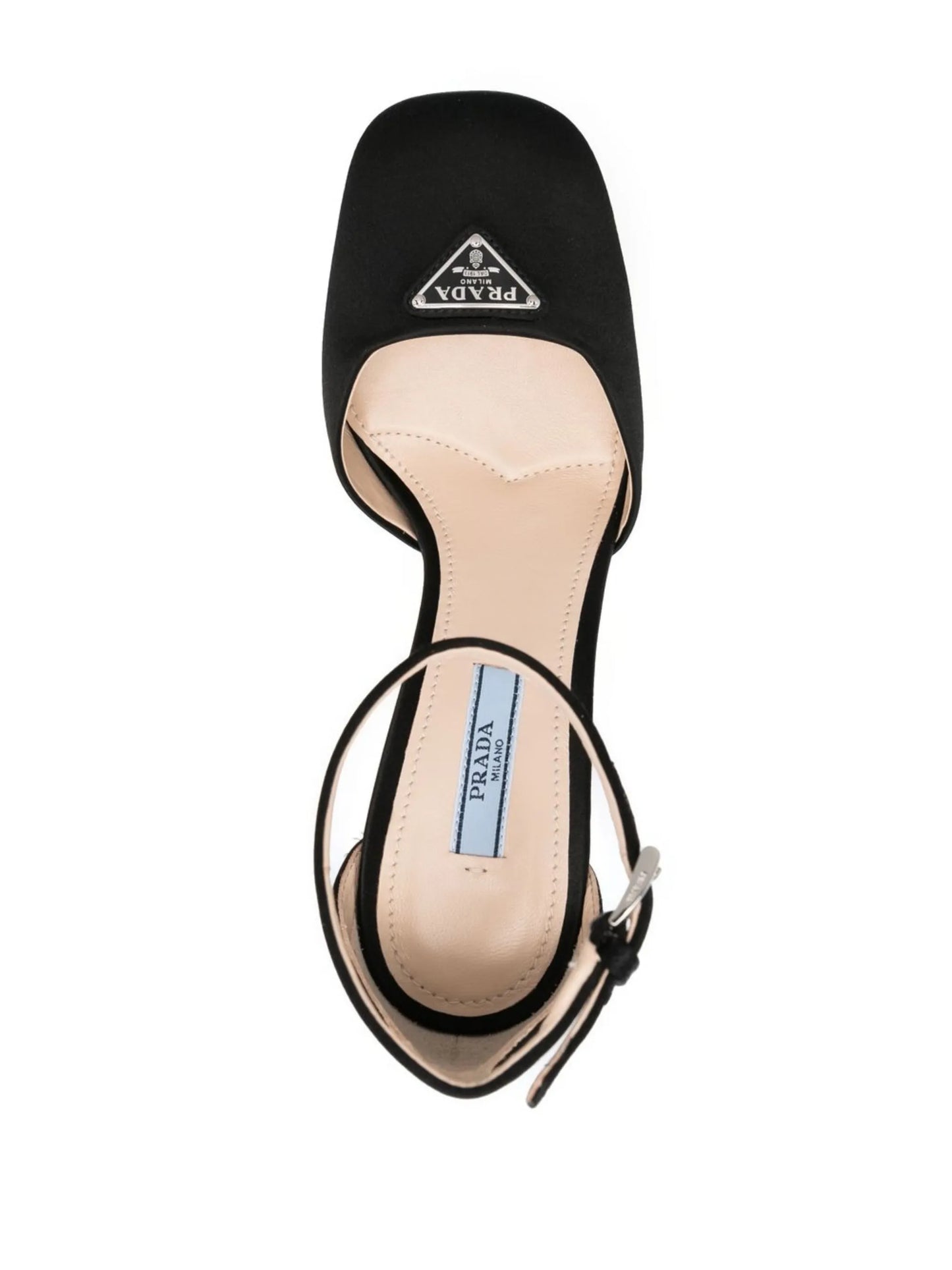 triangle logo-plaque platform pumps