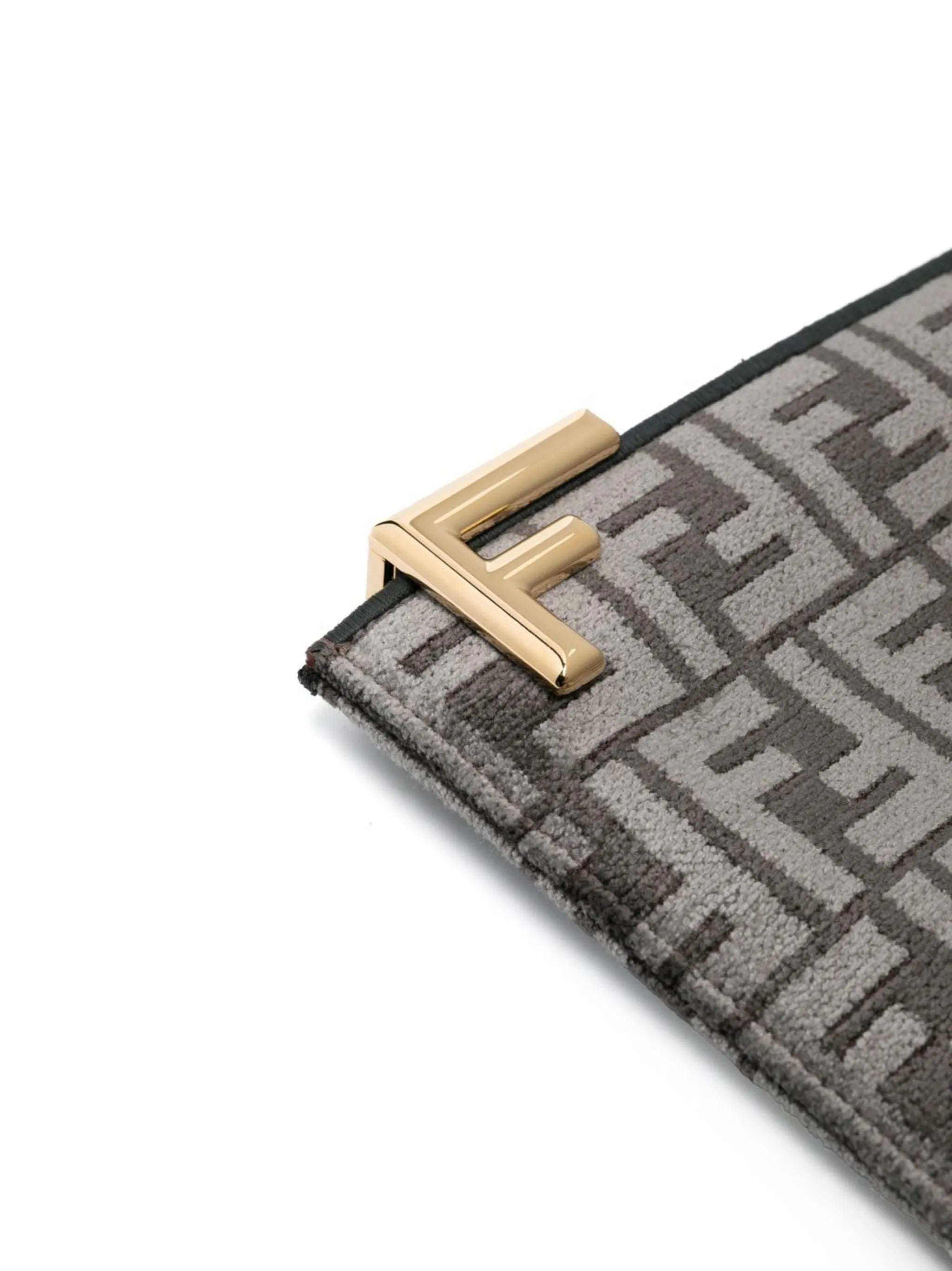logo-jacquard clutch