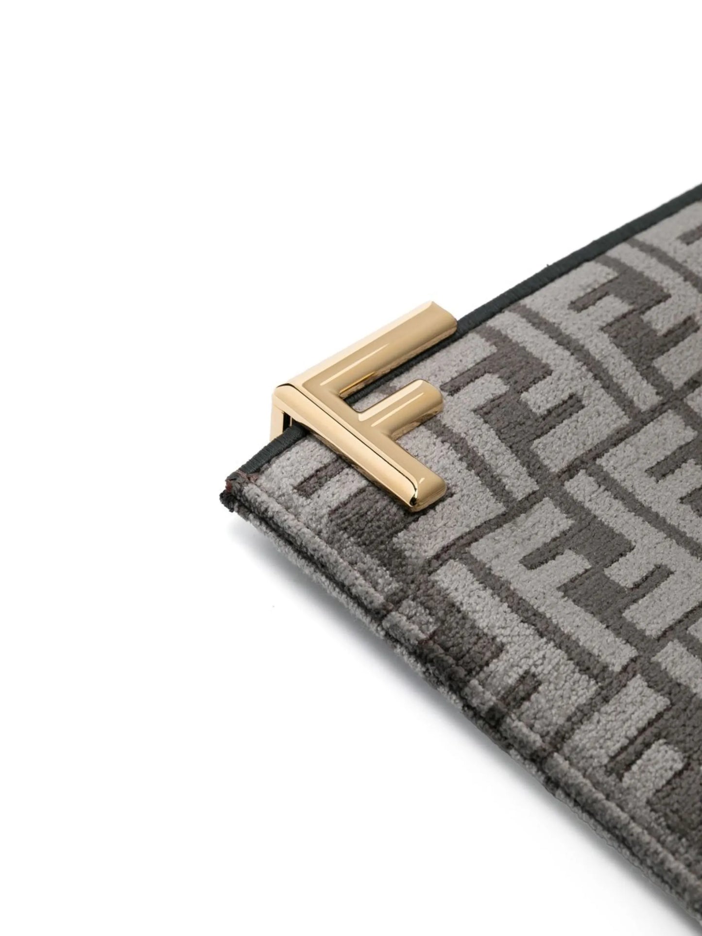 logo-jacquard clutch