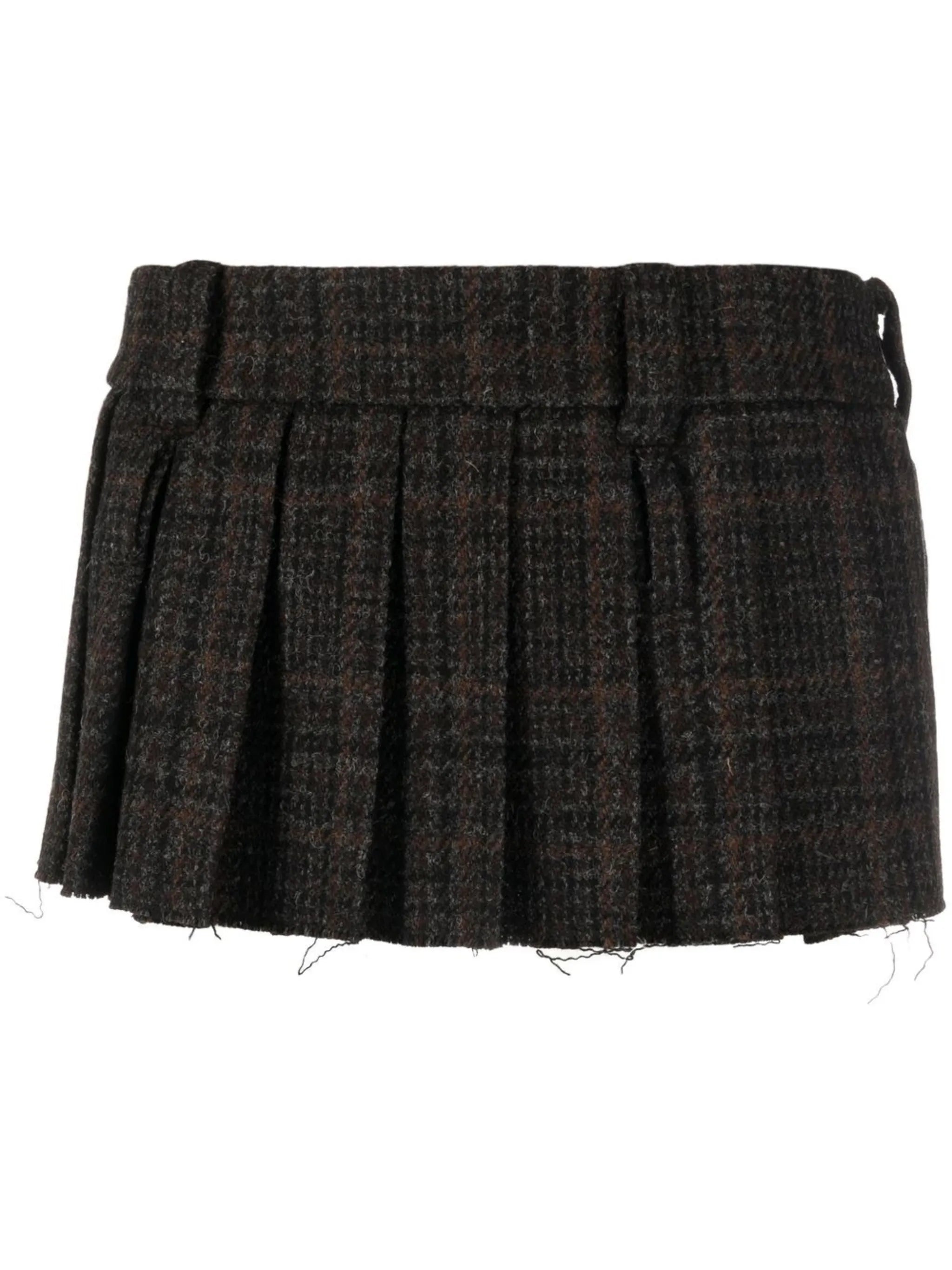 pleated tartan skirt