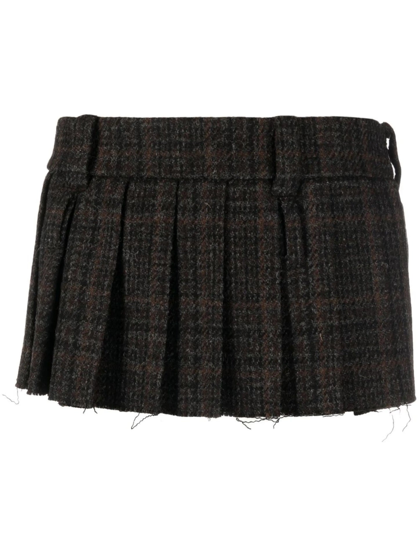 pleated tartan skirt