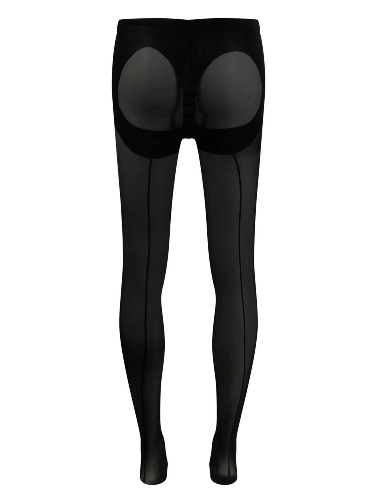 x Mugler mesh-panelled tights