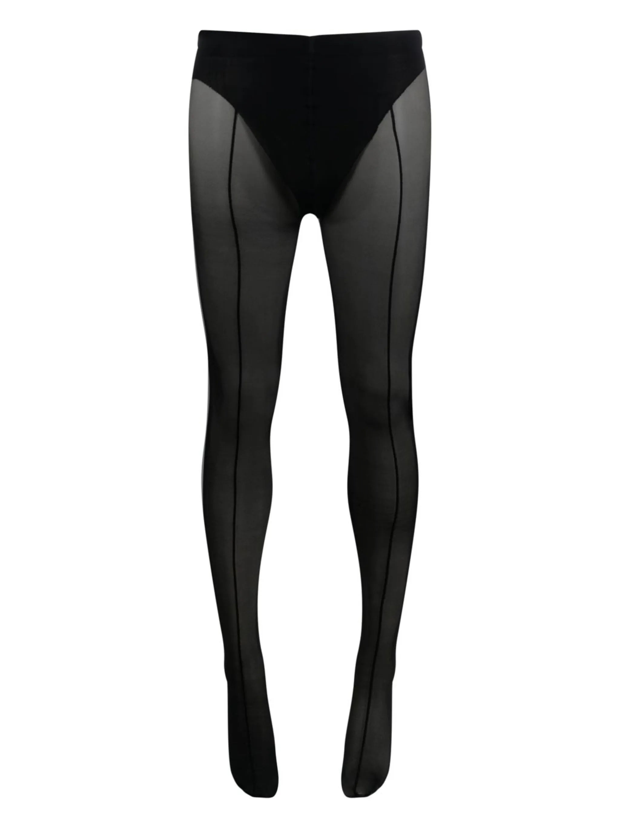 x Mugler mesh-panelled tights