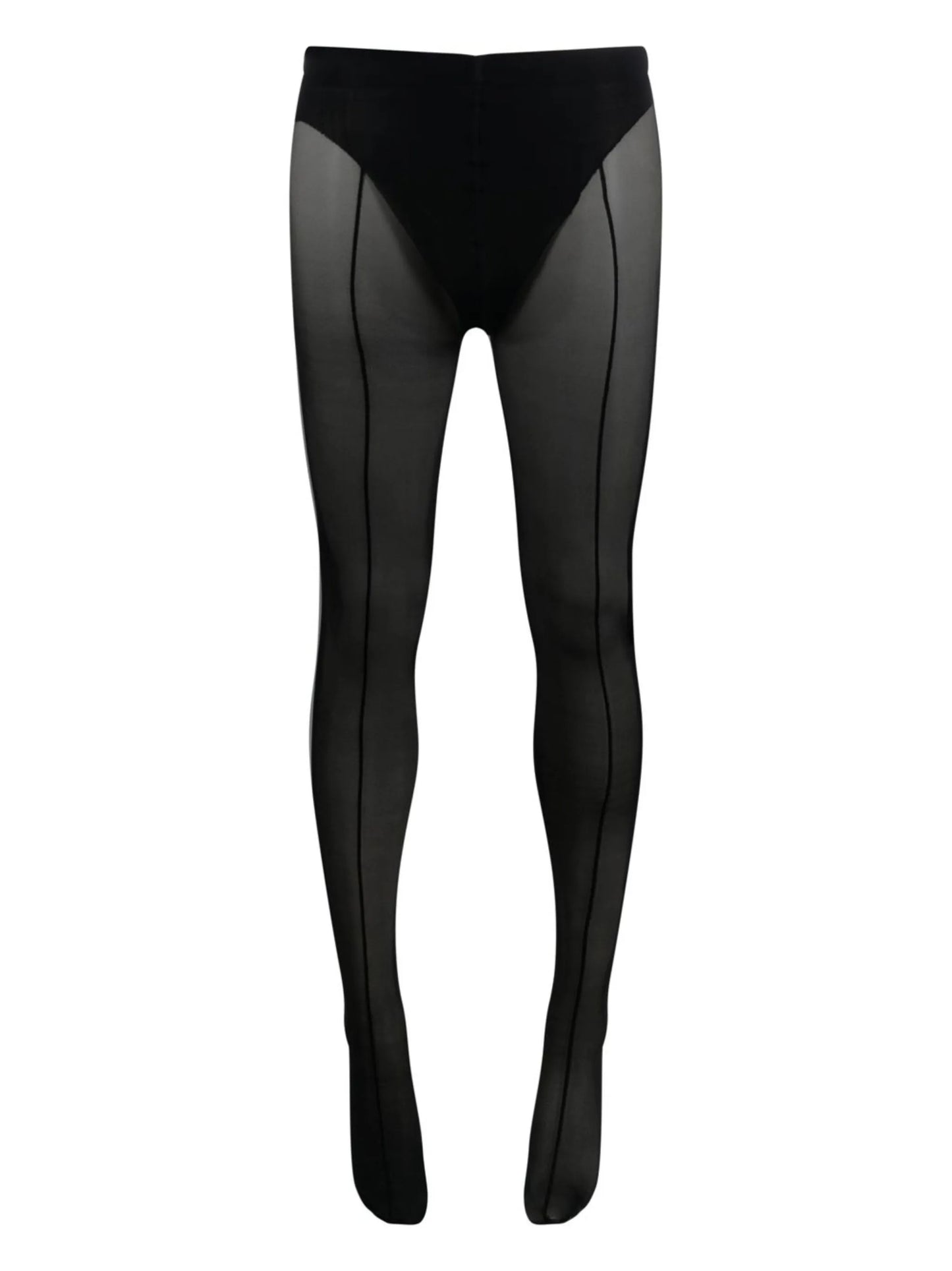 x Mugler mesh-panelled tights