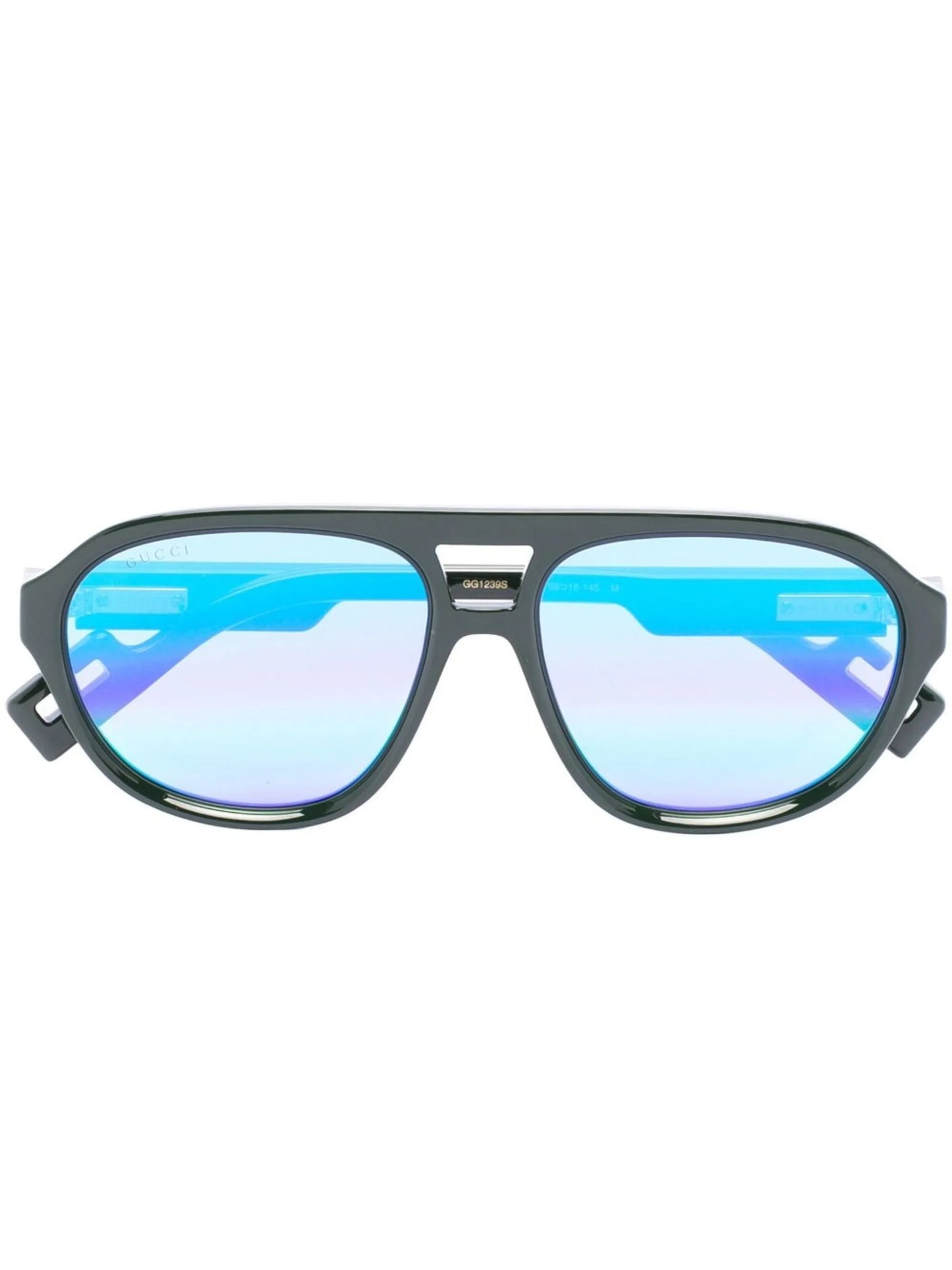 mirrored pilot-frame sunglasses