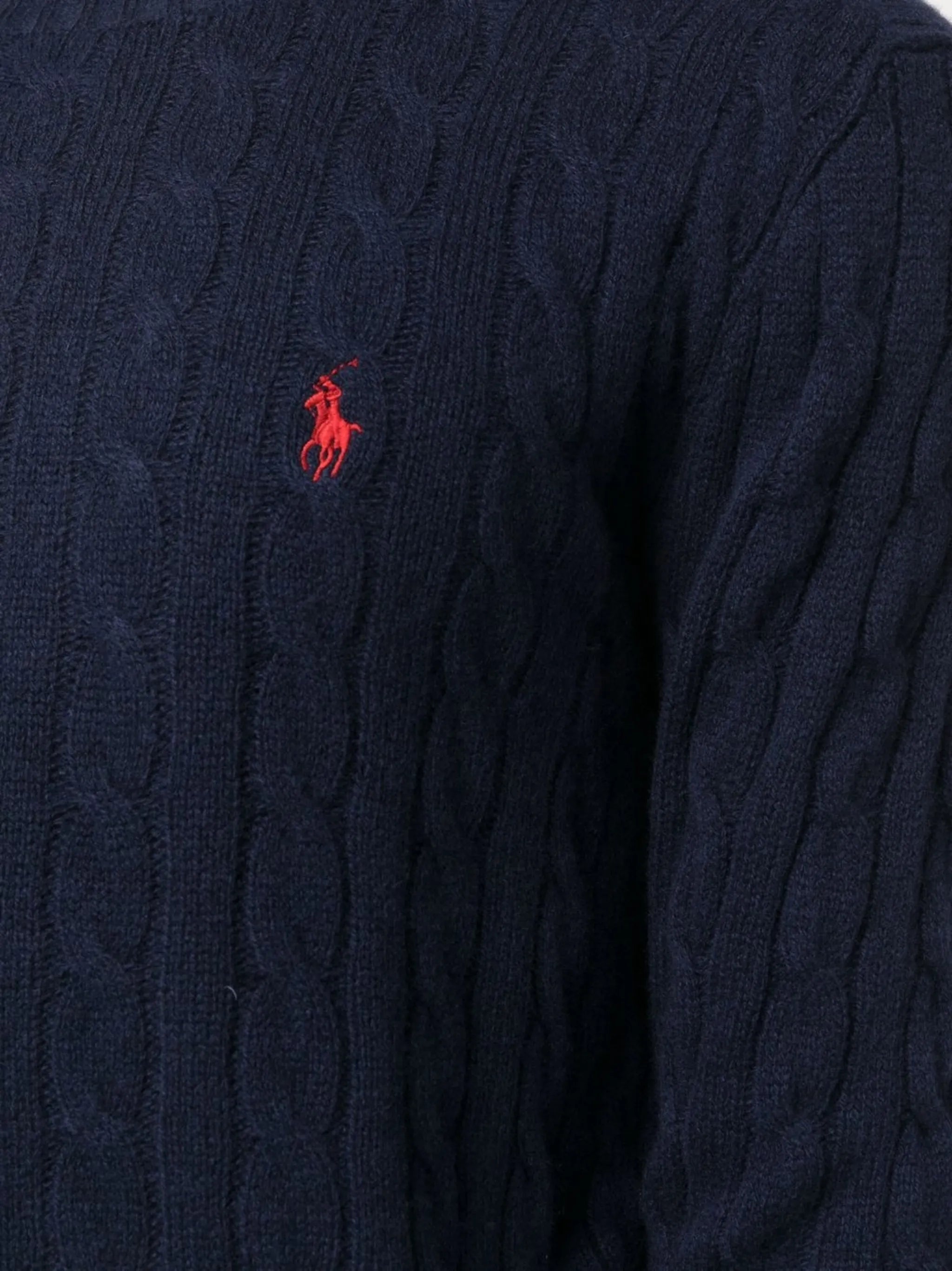 cable-knit sweater