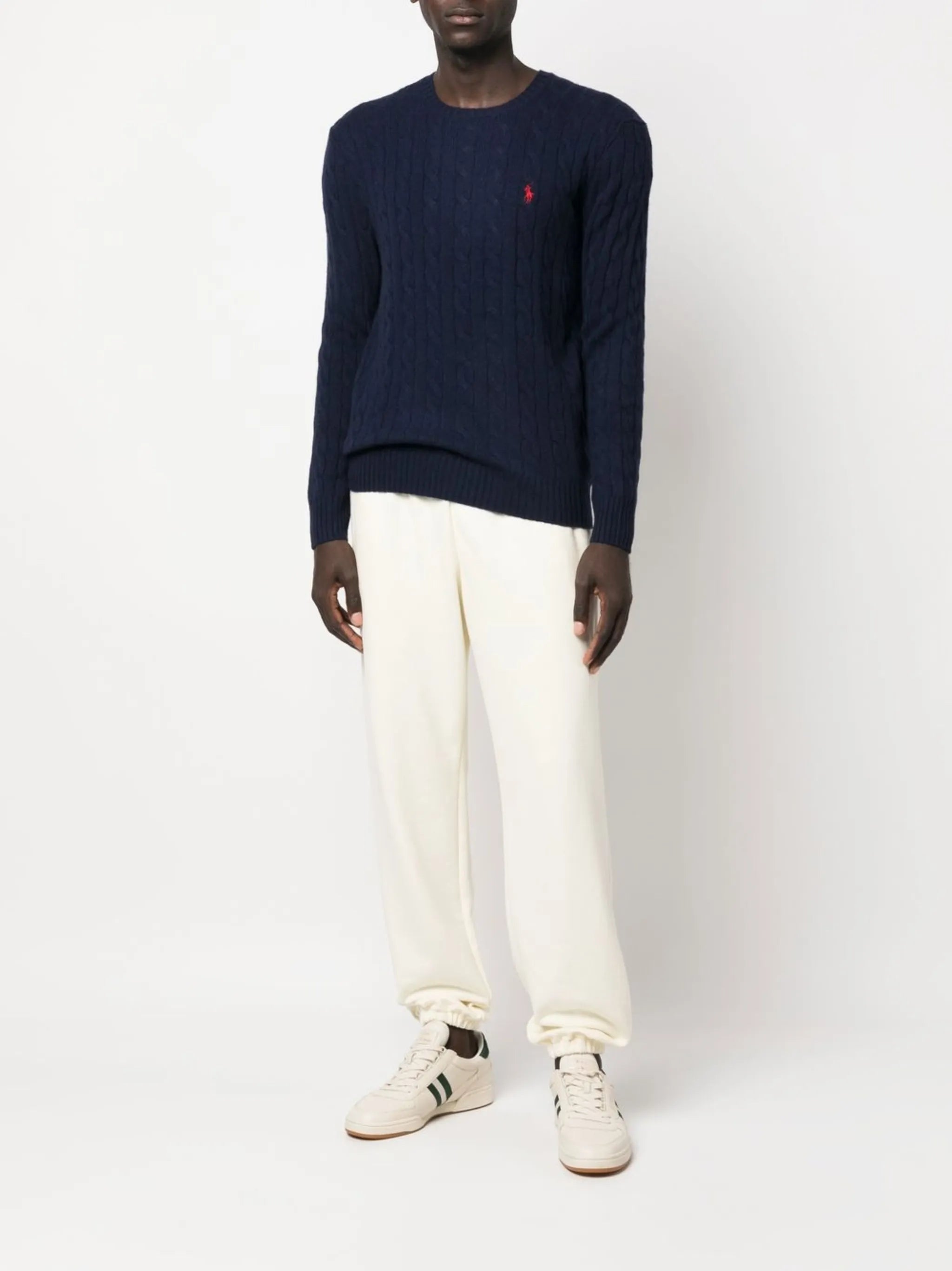 cable-knit sweater