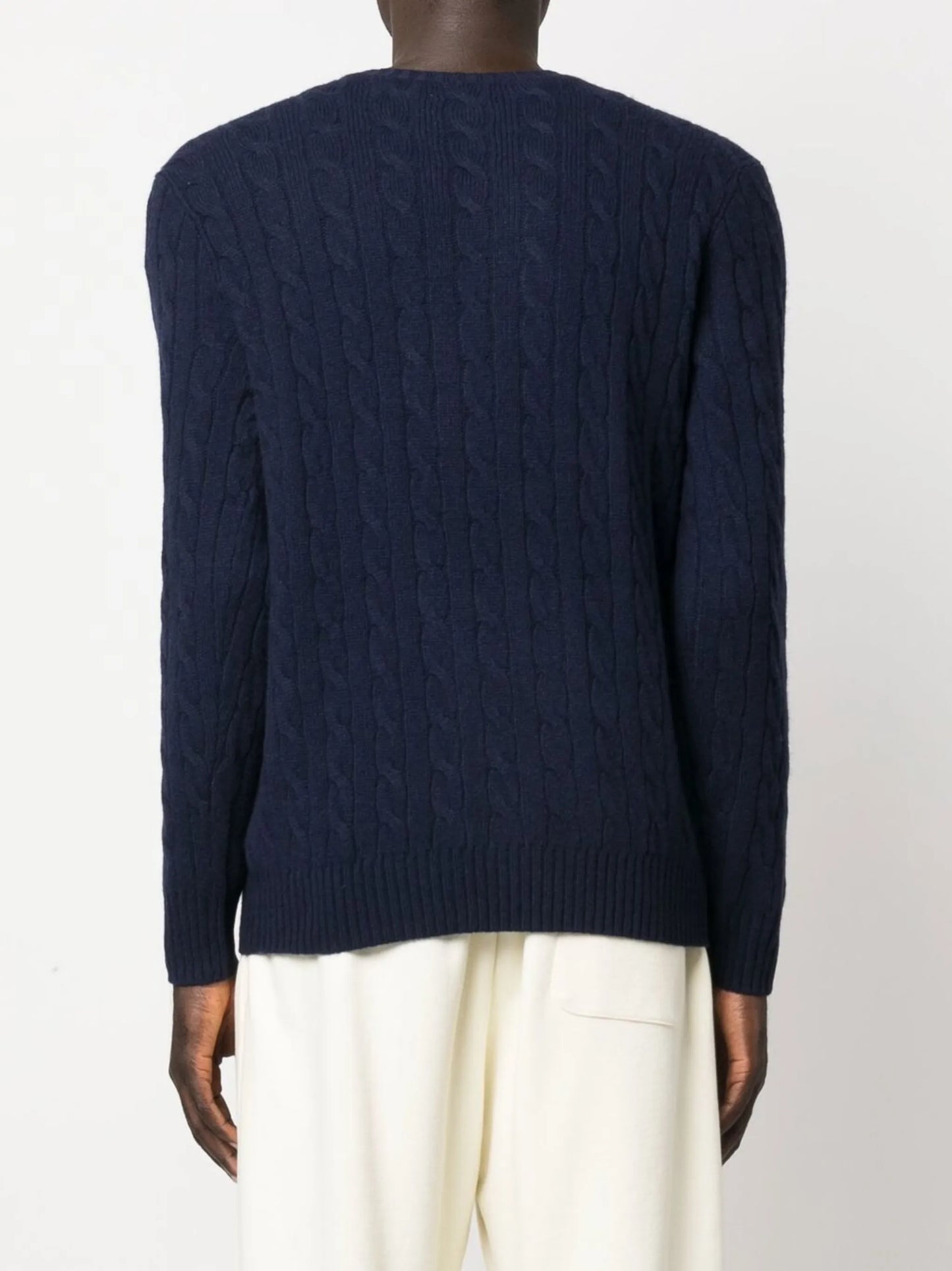 cable-knit sweater