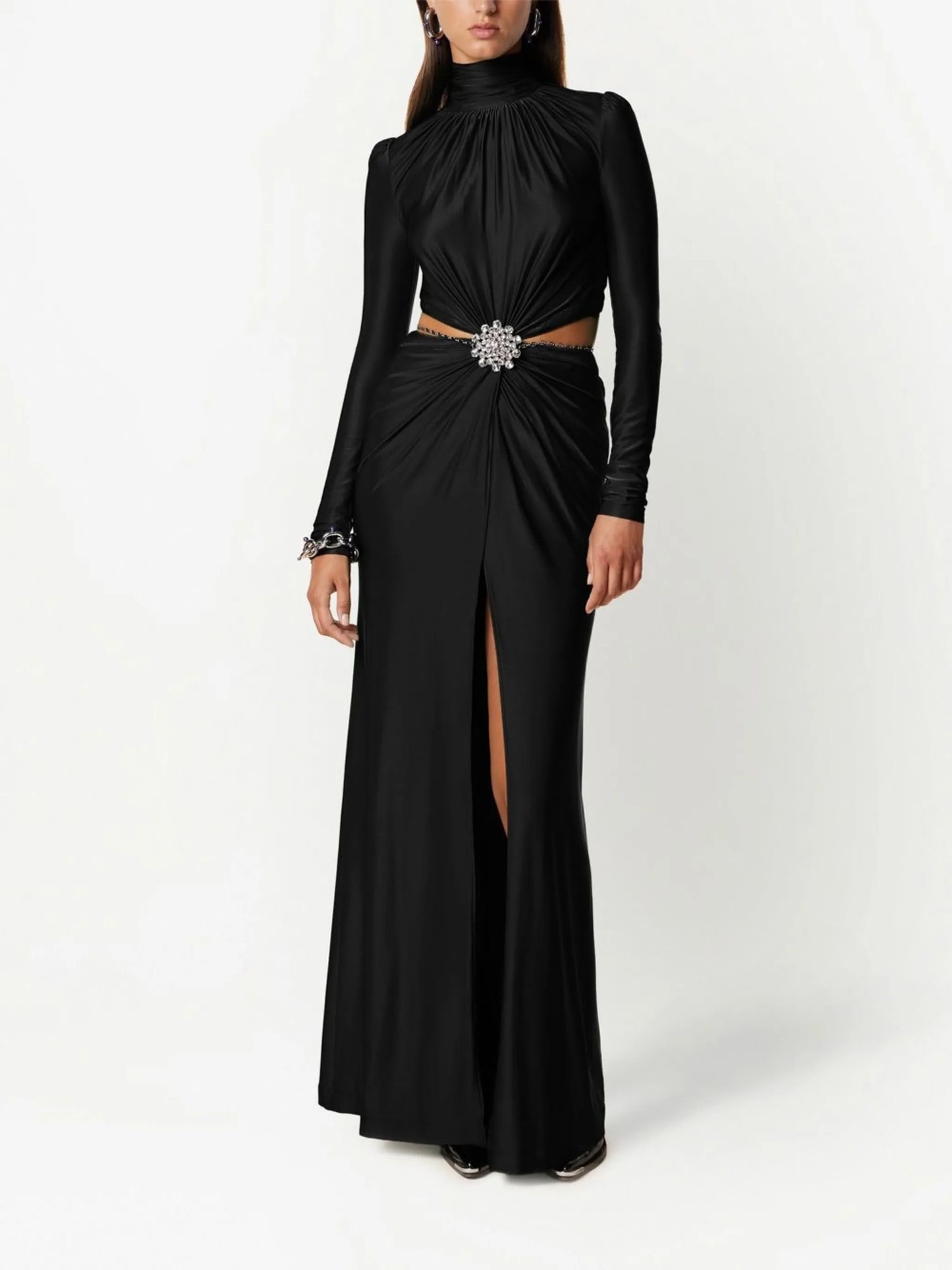 cut-out open-back maxi dress