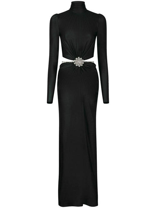 cut-out open-back maxi dress