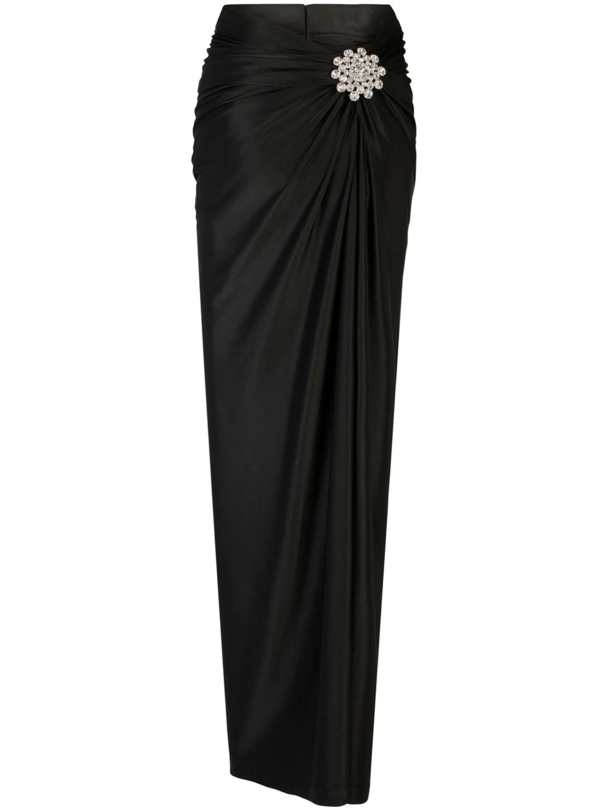 draped jersey maxi skirt