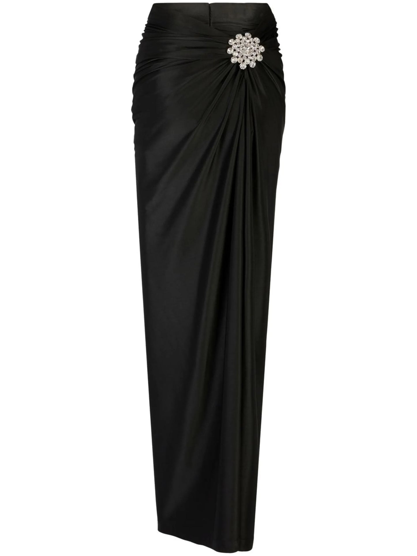 draped jersey maxi skirt