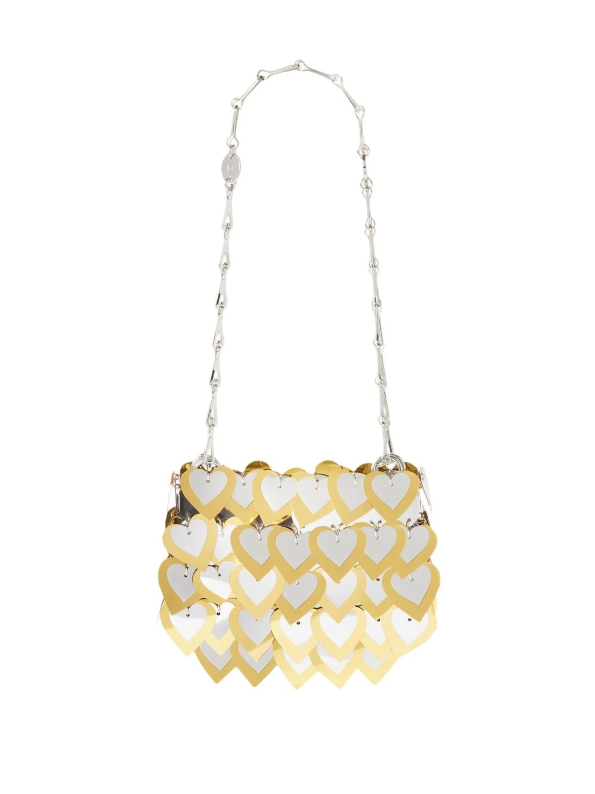 heart-sequin shoulder bag