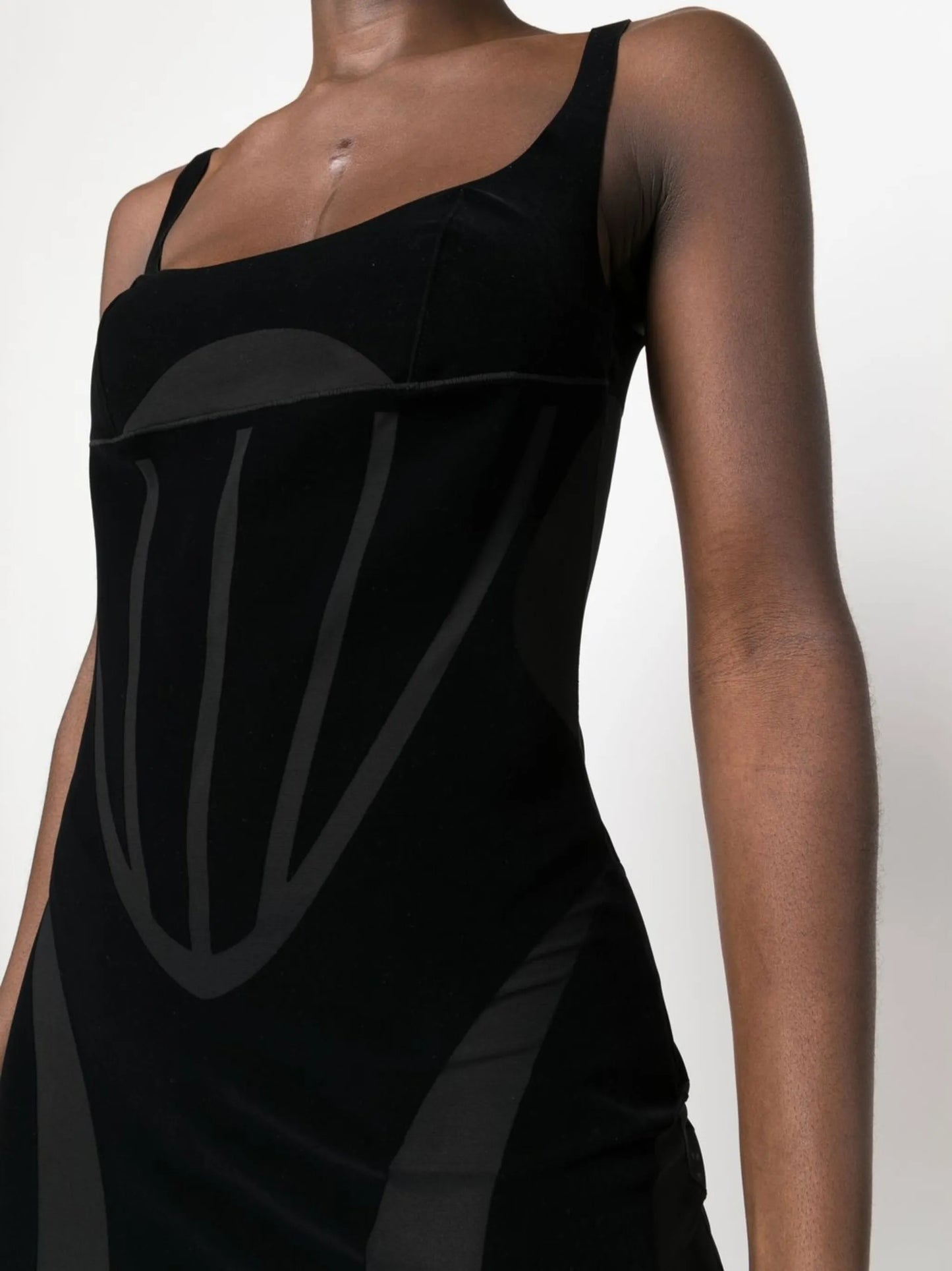 x Wolford semi-sheer panelled minidress