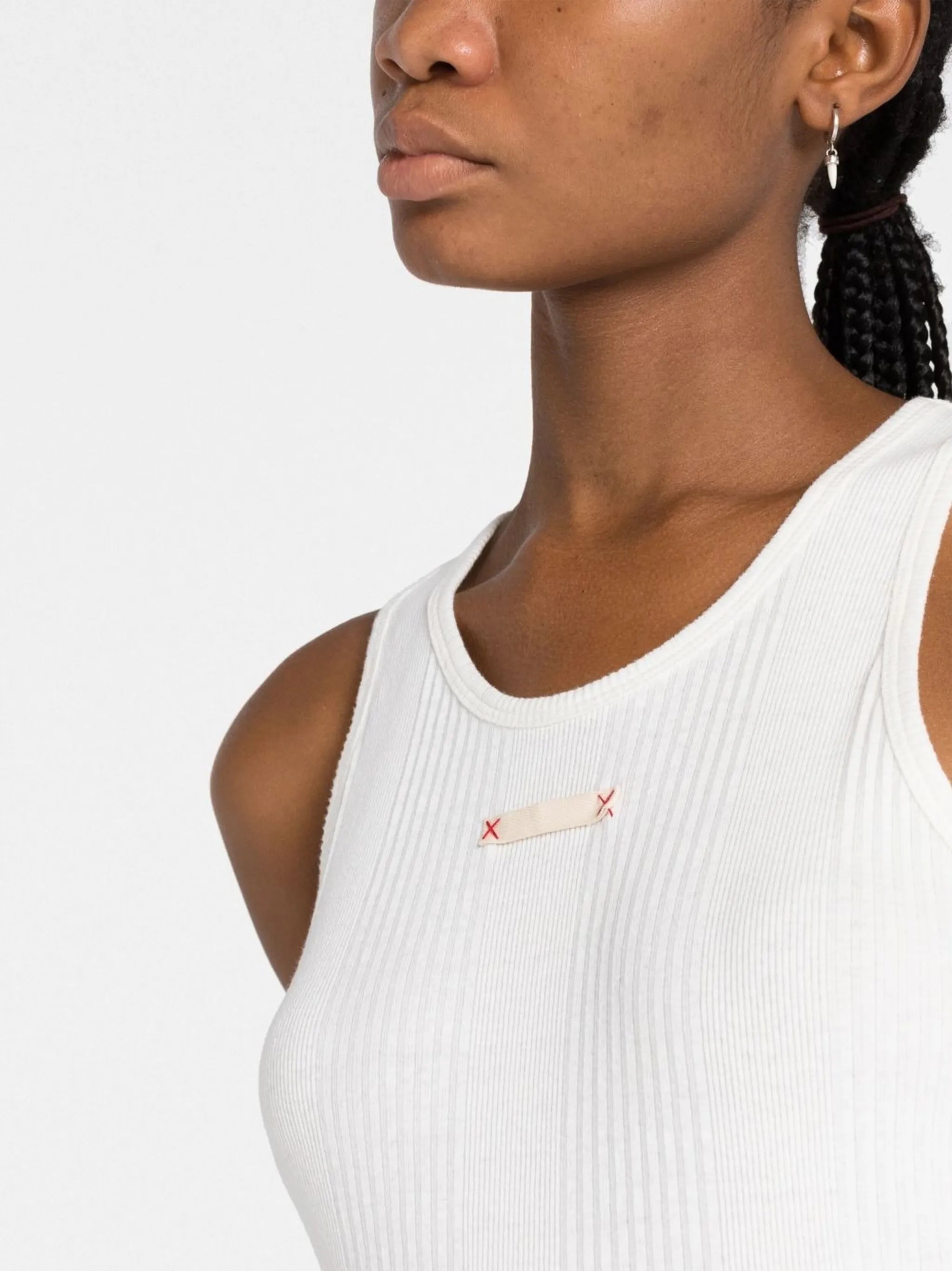 logo-patch tank top
