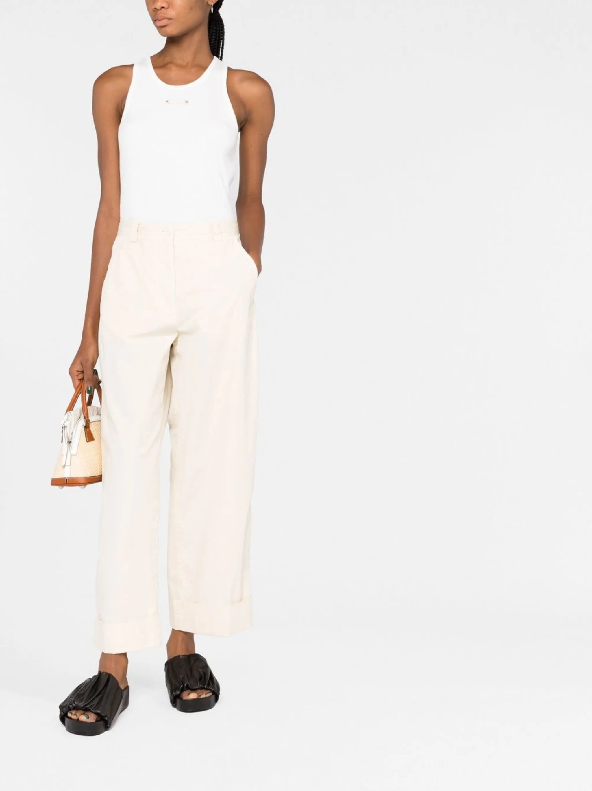 logo-patch tank top
