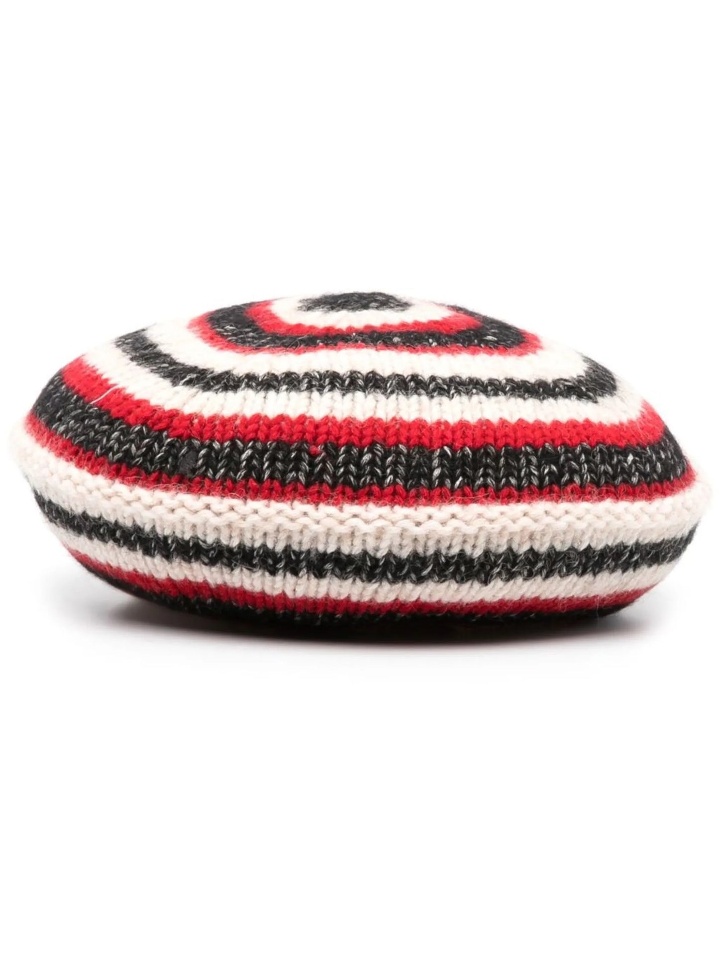 striped knitted beret