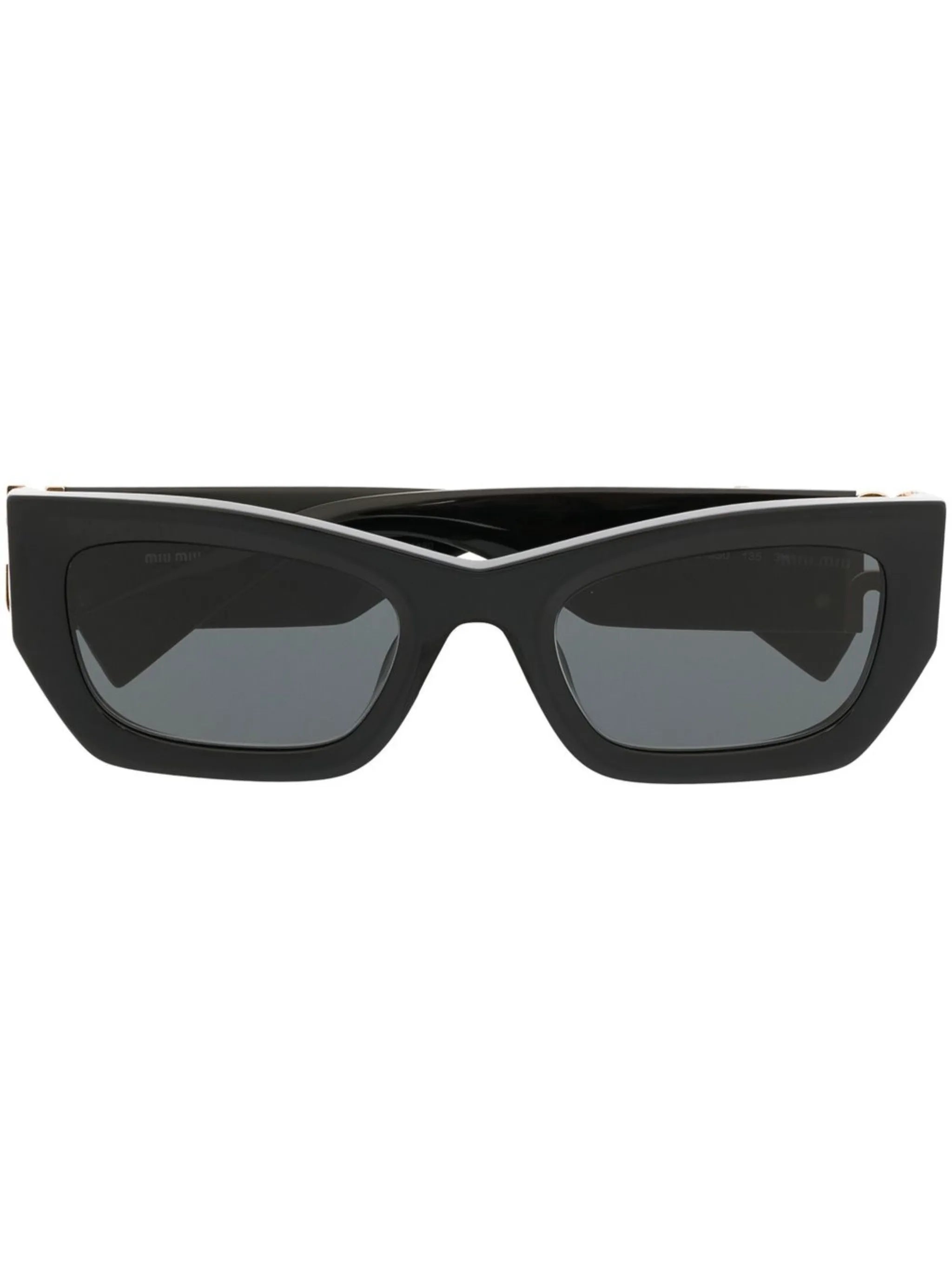 logo-plaque rectangular sunglasses