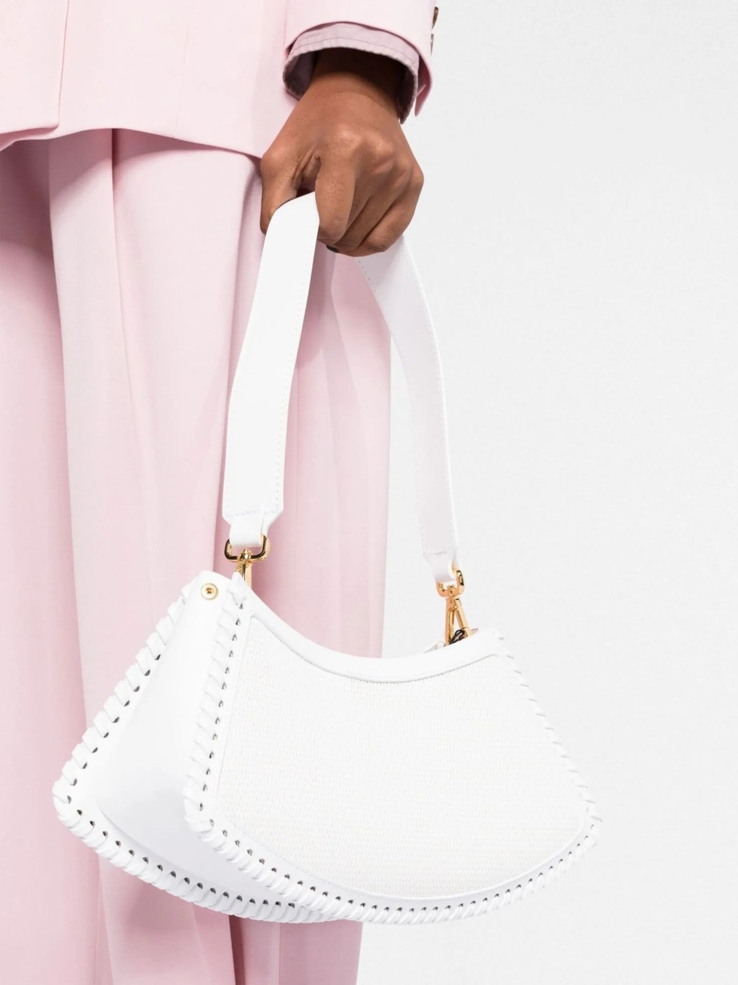 Swing Raffia Leather shoulder bag