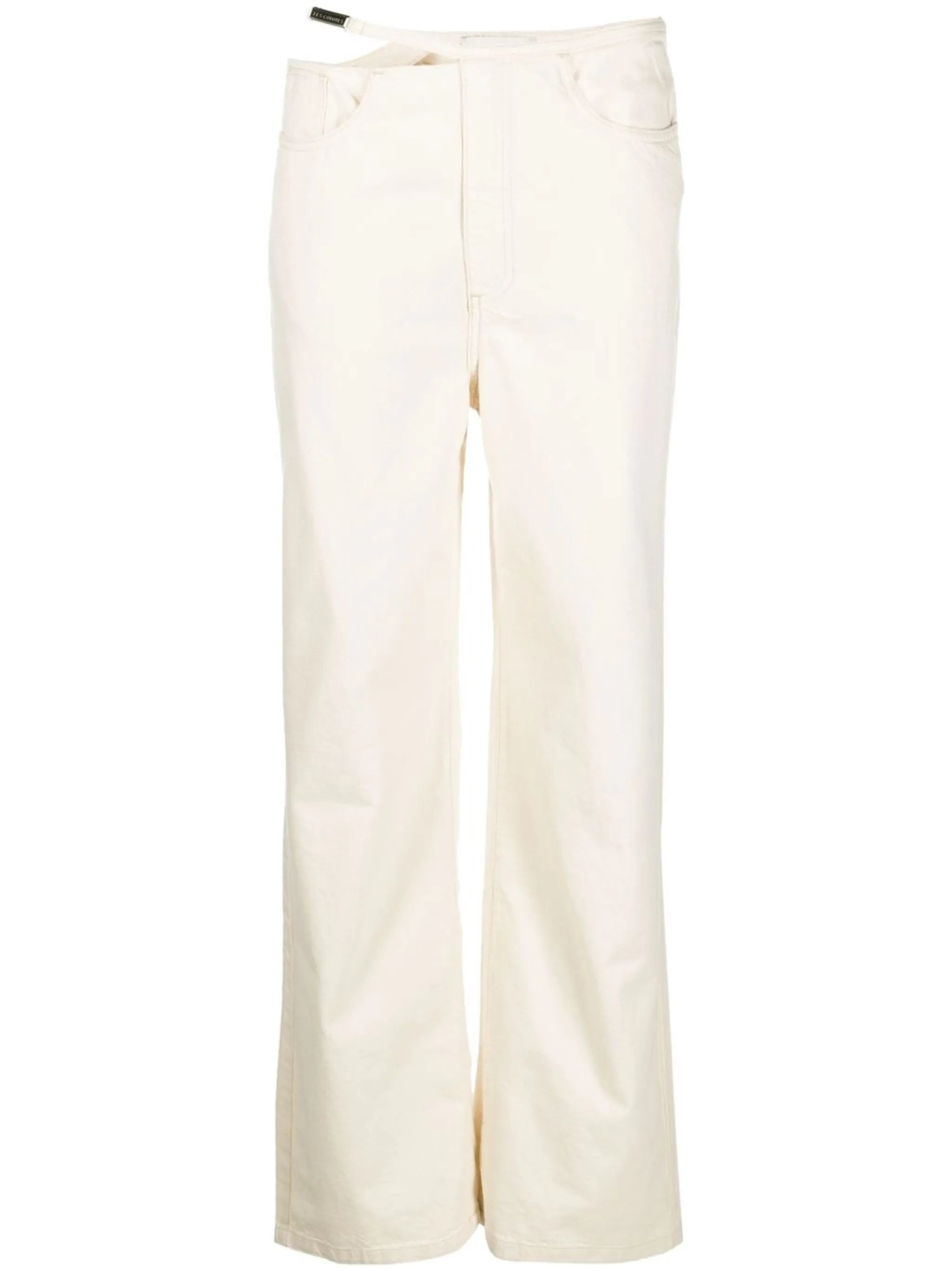 cut-out low-rise jeans