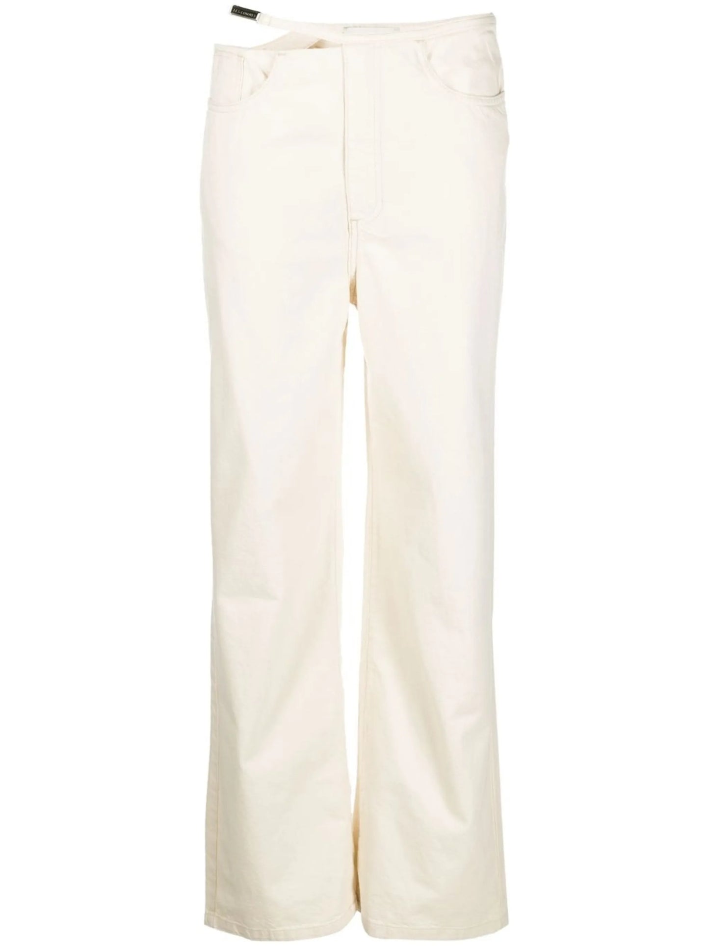 cut-out low-rise jeans