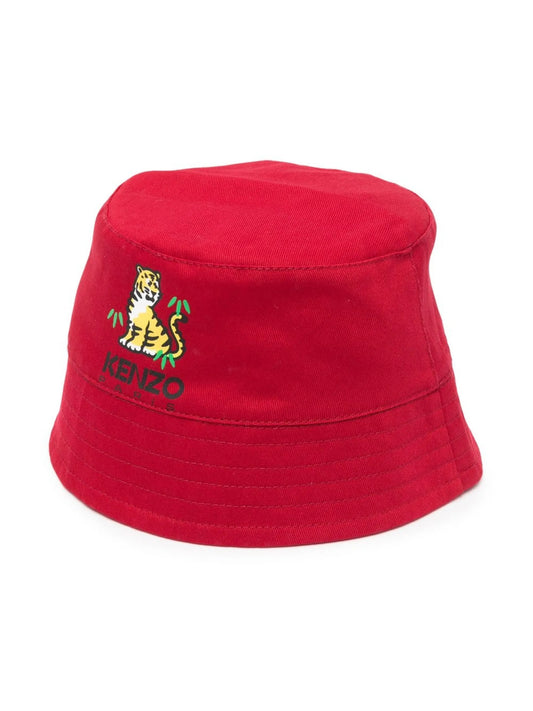 Tiger-print bucket hat