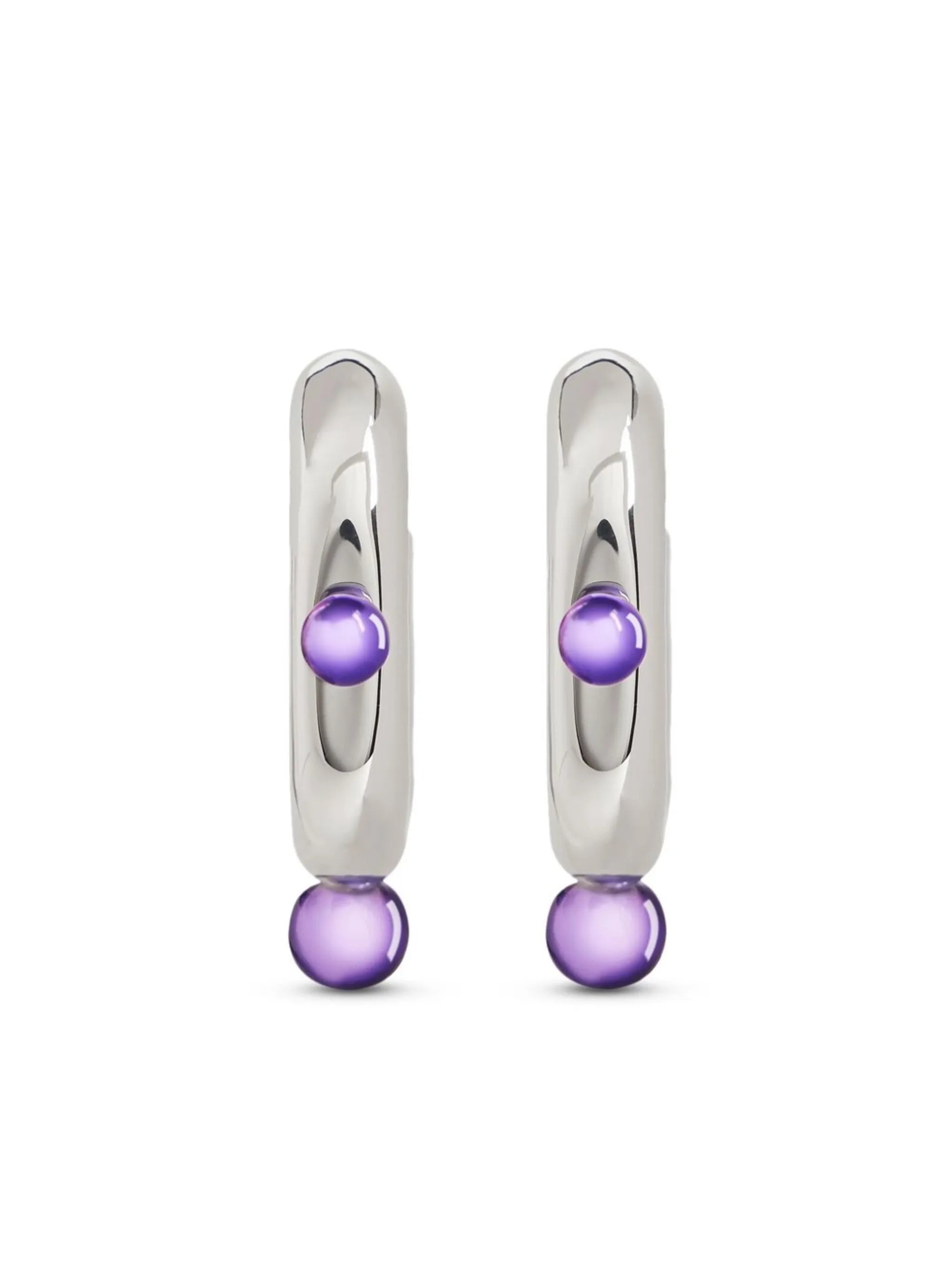 XL pearl-embellished link earrings