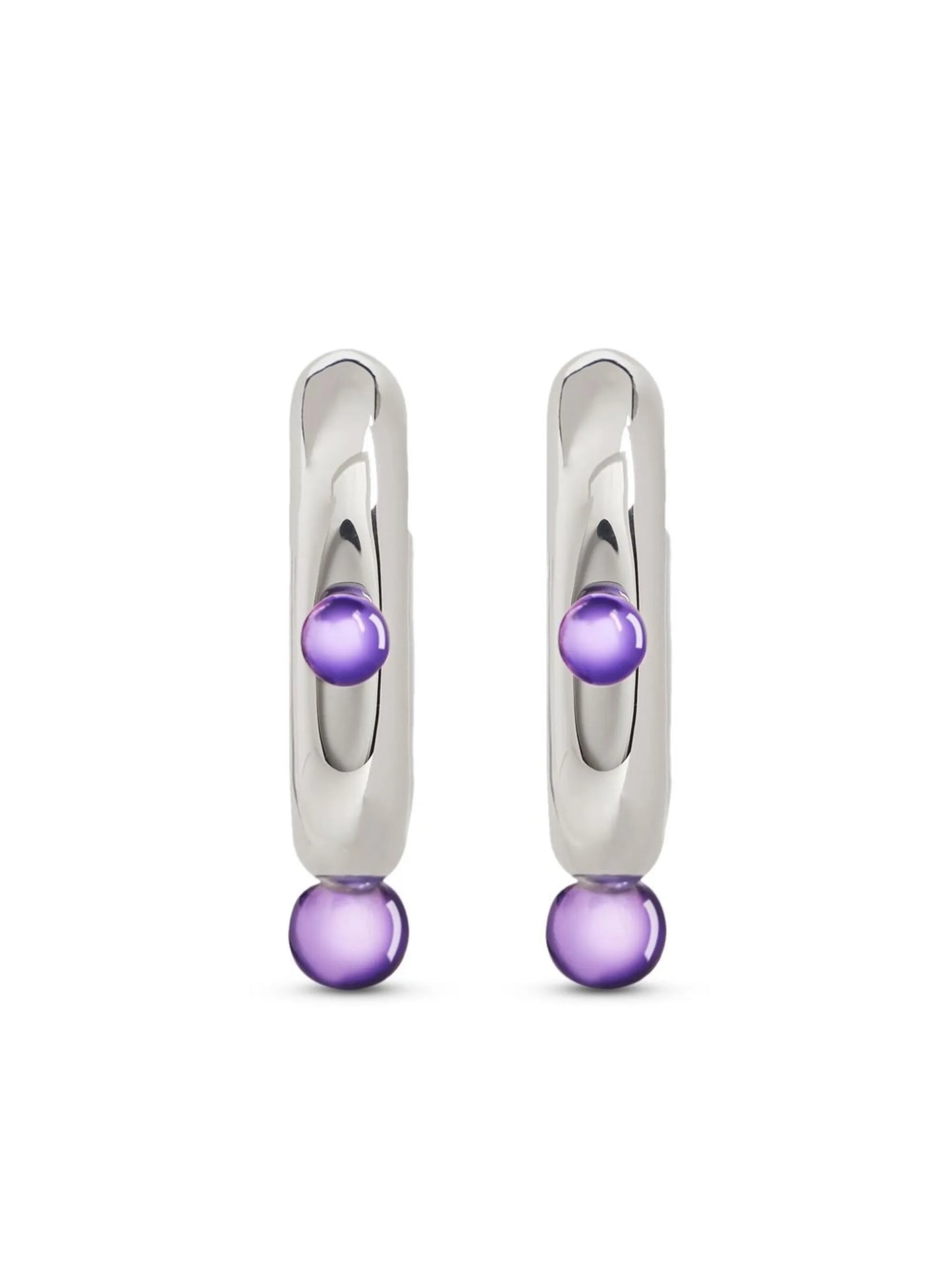 XL pearl-embellished link earrings
