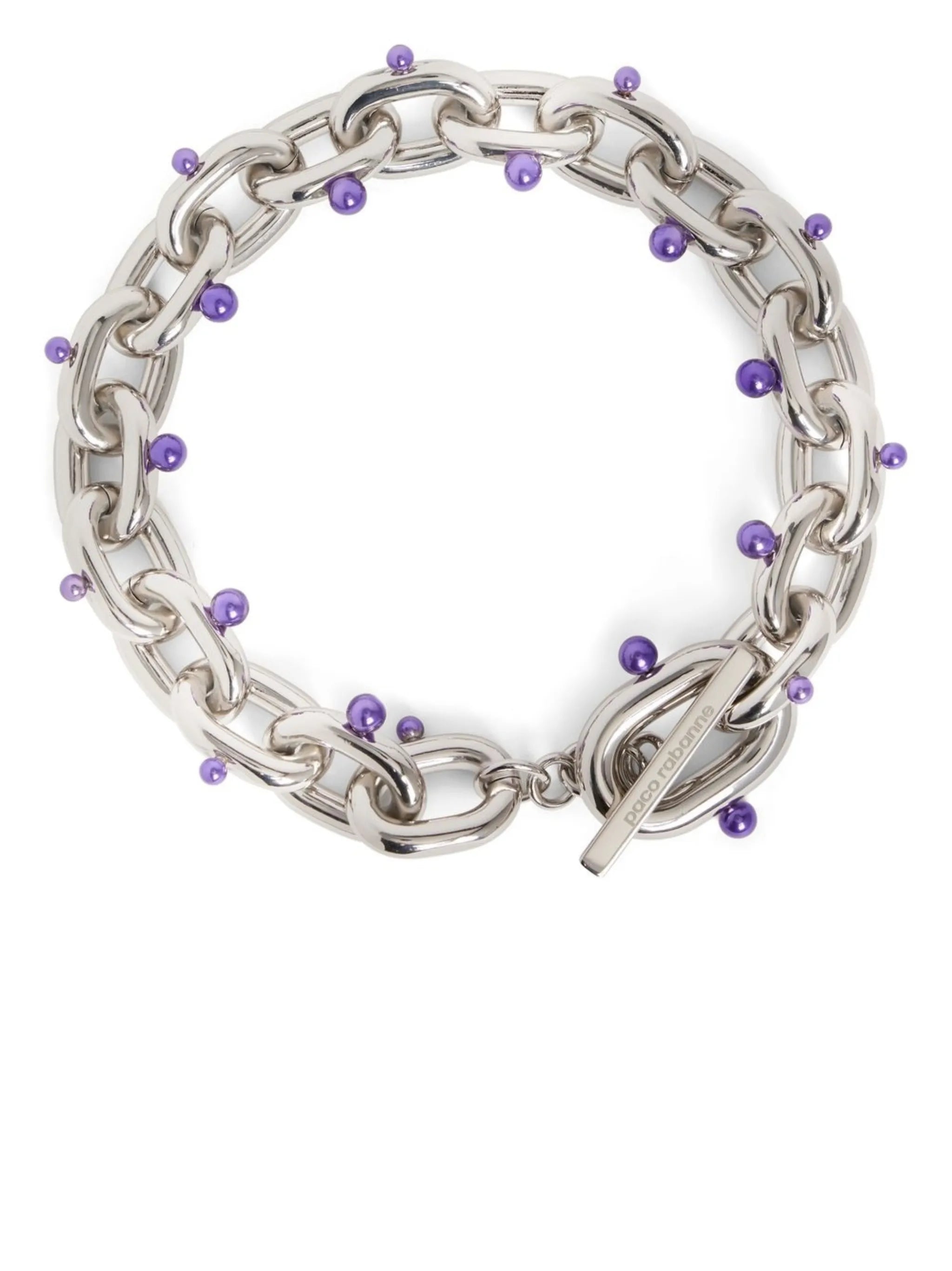 XL pearl-embellished chain-link necklace