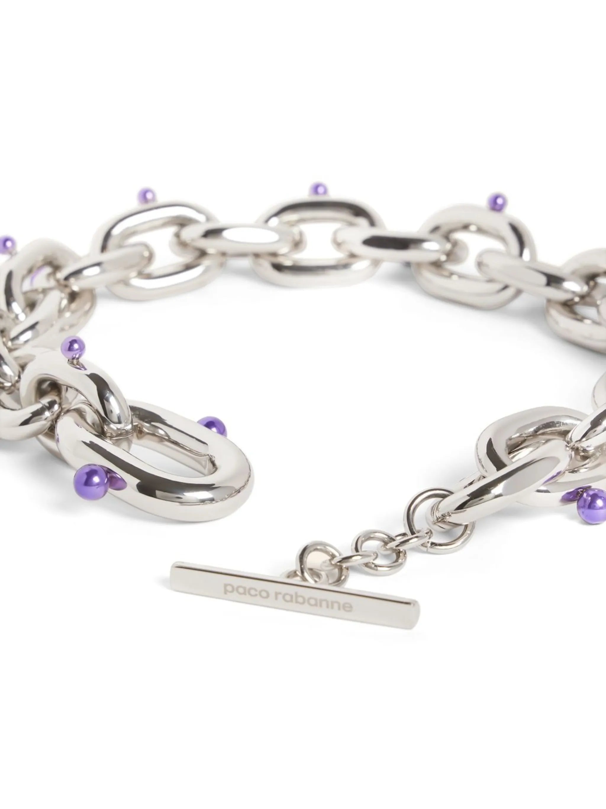 XL pearl-embellished chain-link necklace