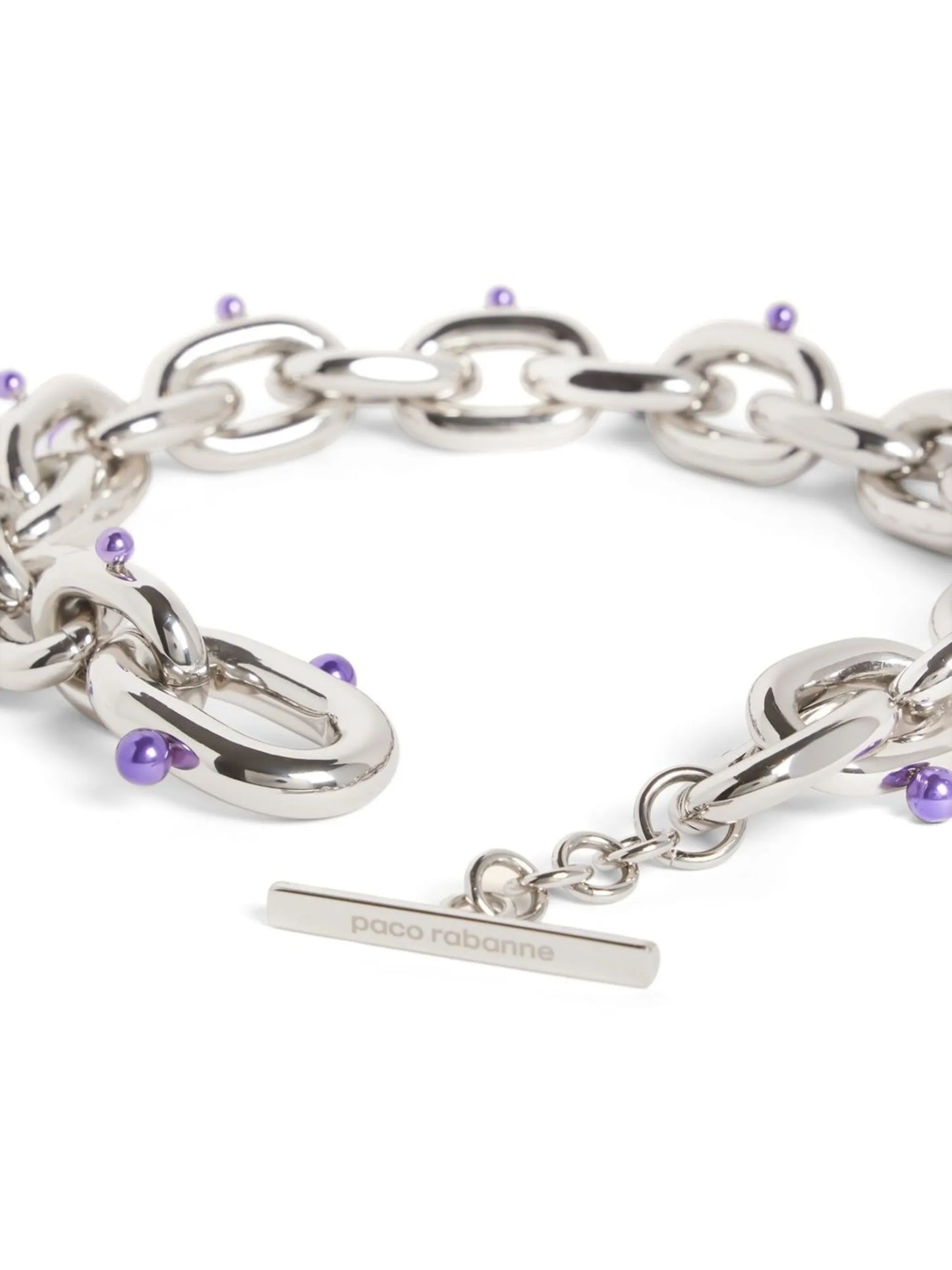 XL pearl-embellished chain-link necklace