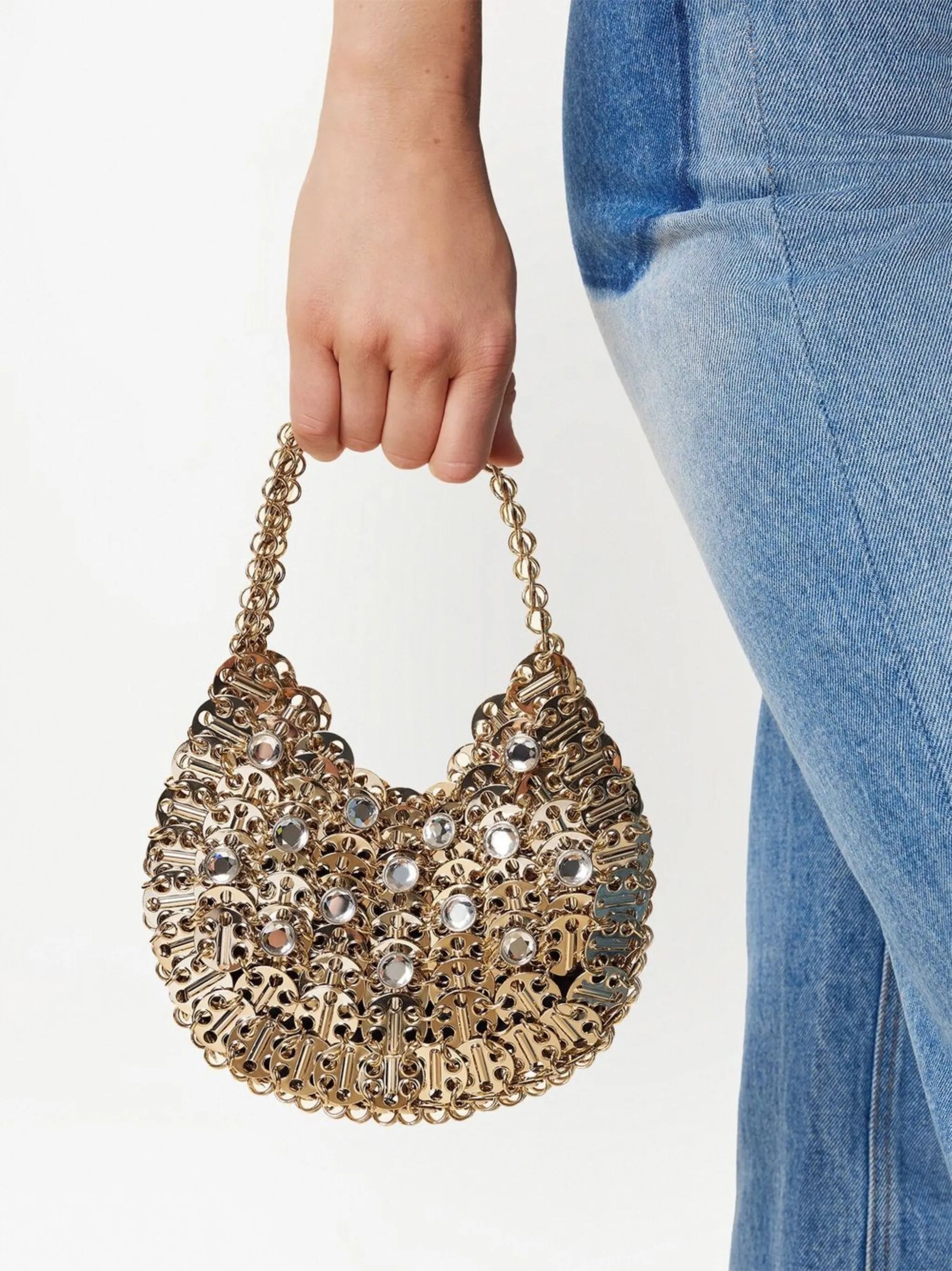 sequin-embellished bag