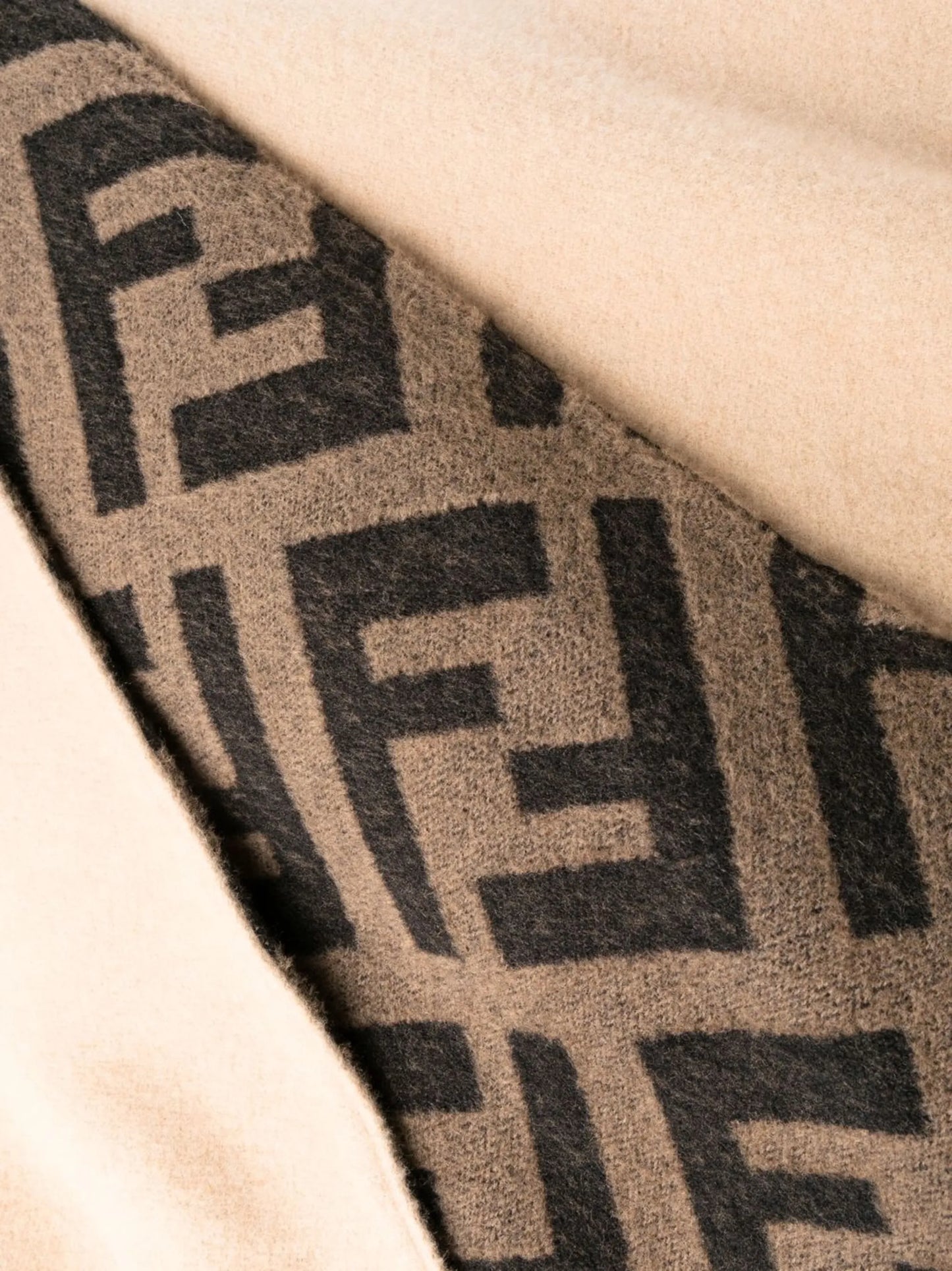 FF logo-print knitted poncho