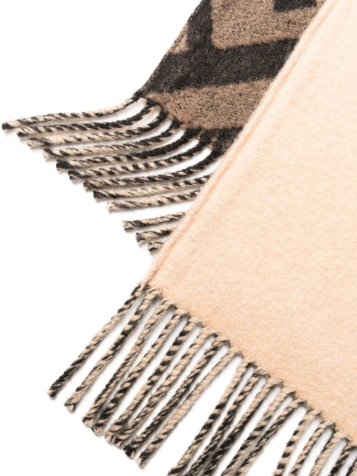 FF logo-print knitted poncho
