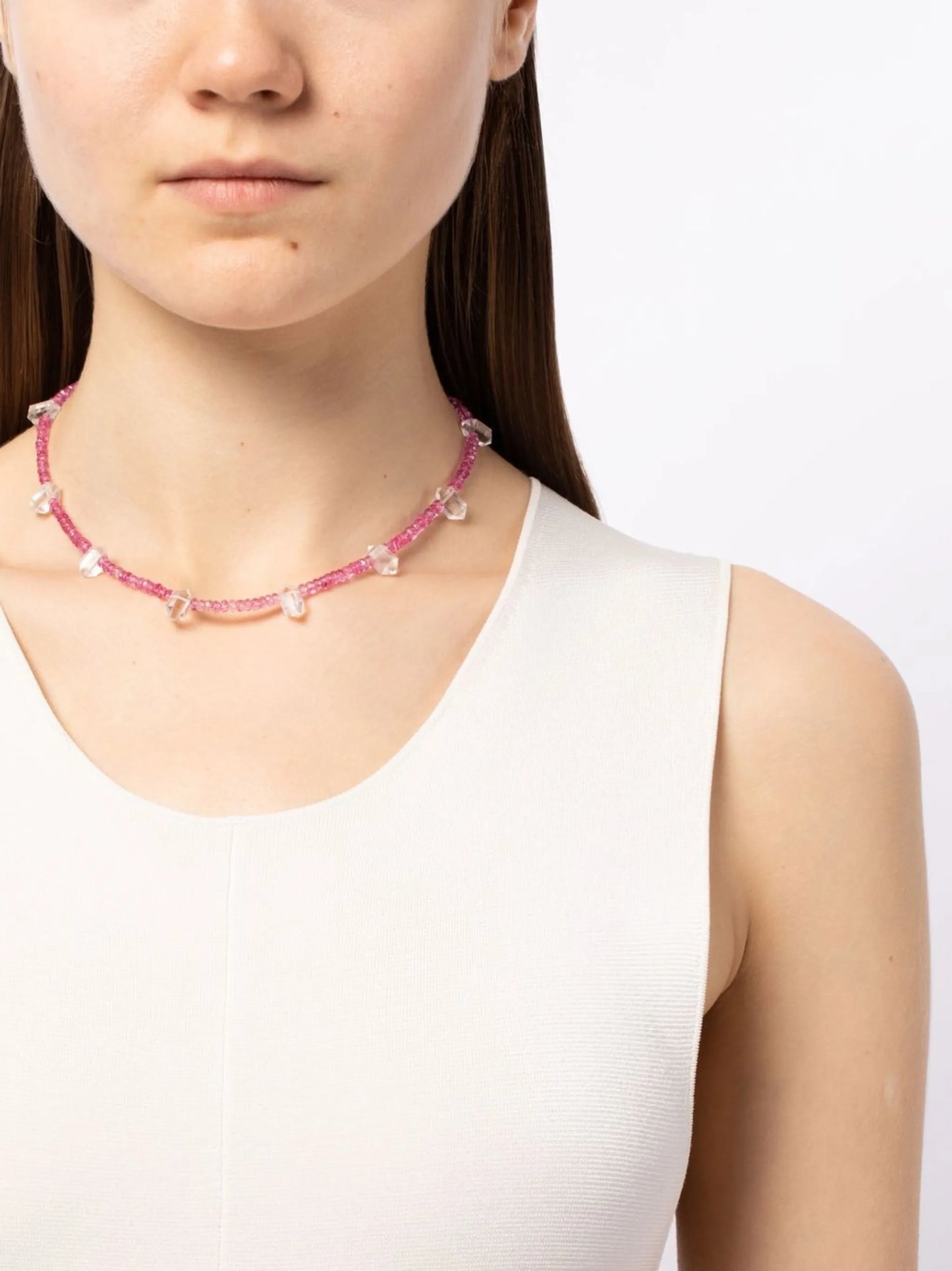 14kt yellow gold Feeling Lucky quartz necklace