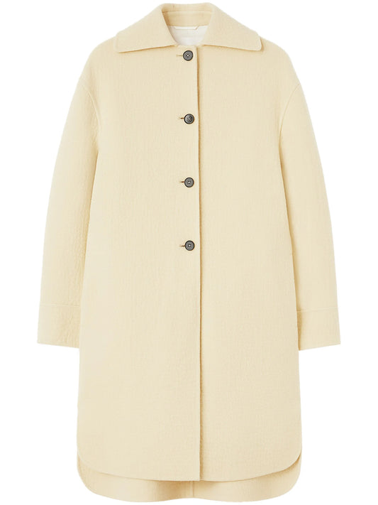 single-breasted virgin wool coat