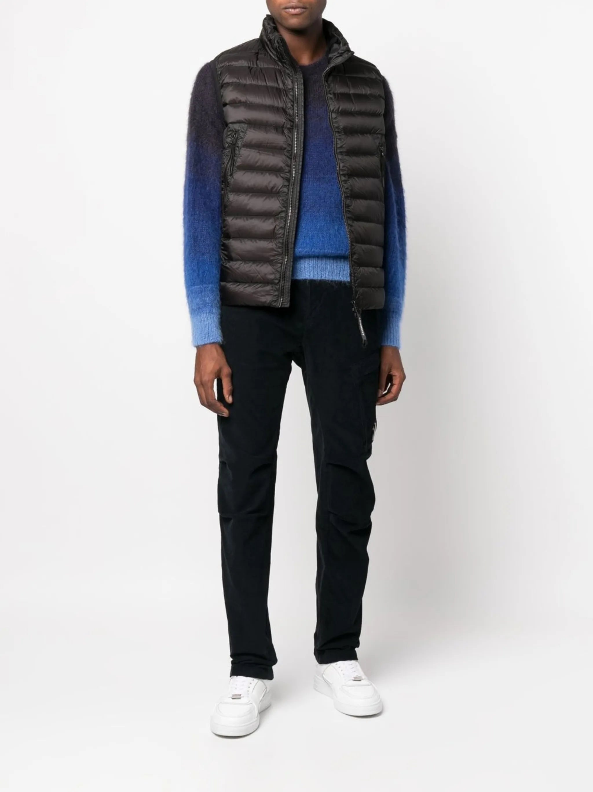 Lens-detail corduroy cargo trousers