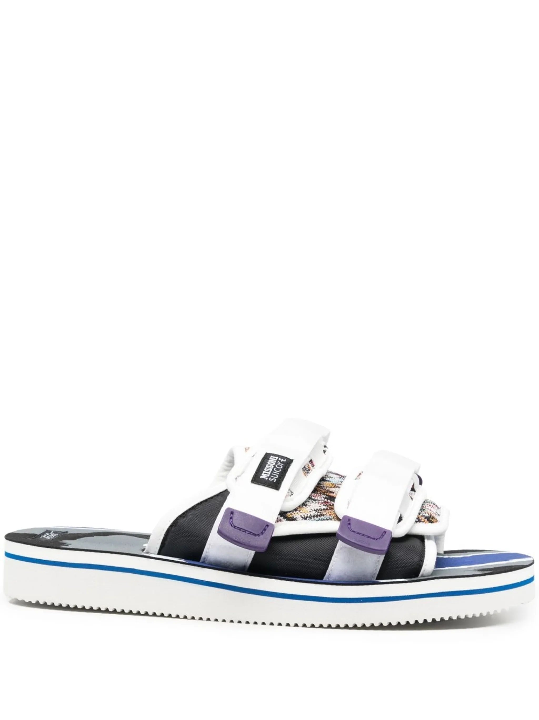 double touch-strap panelled slides