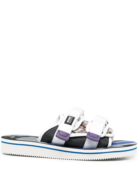 double touch-strap panelled slides