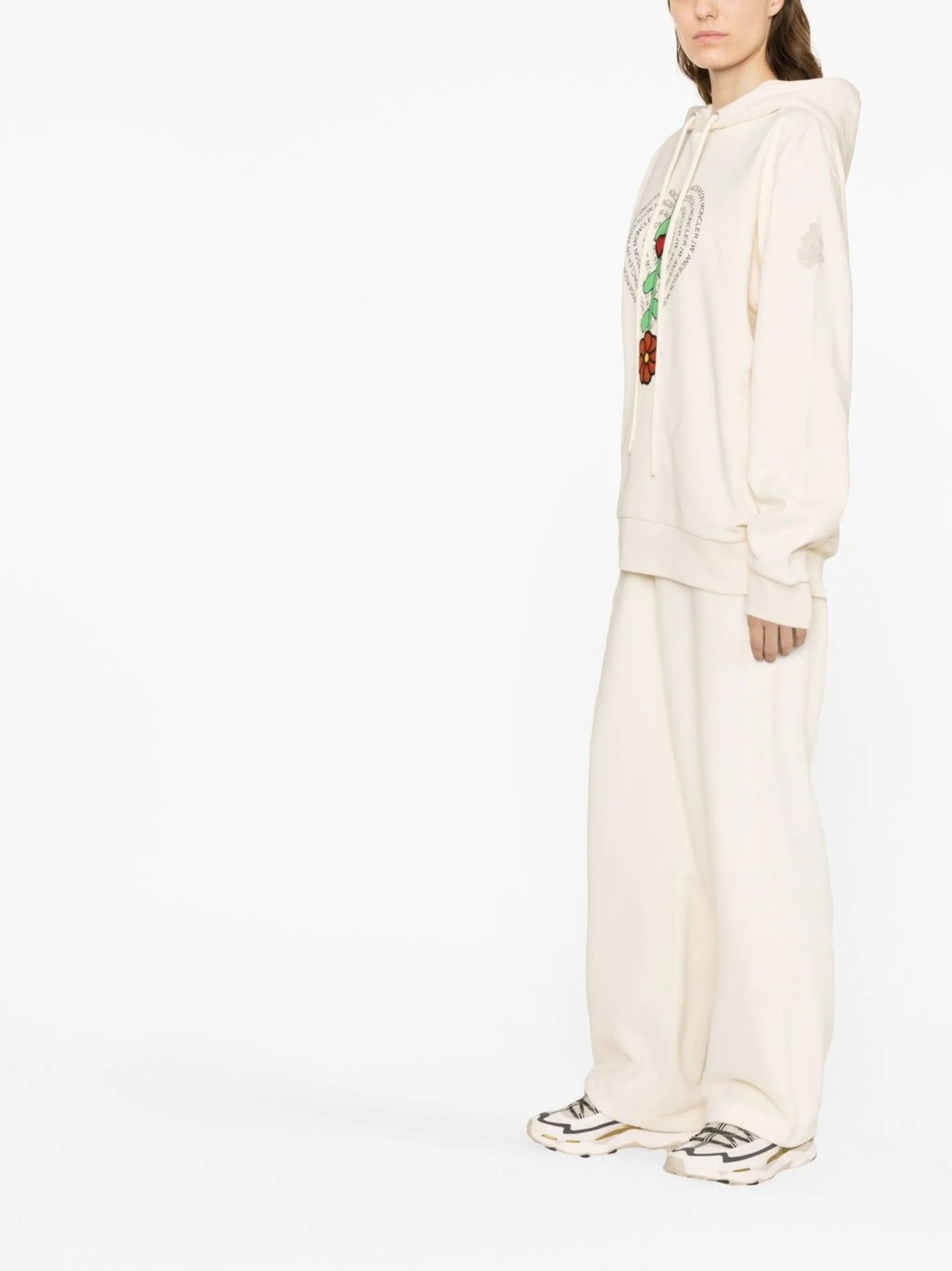 graphic-print cotton hoodie