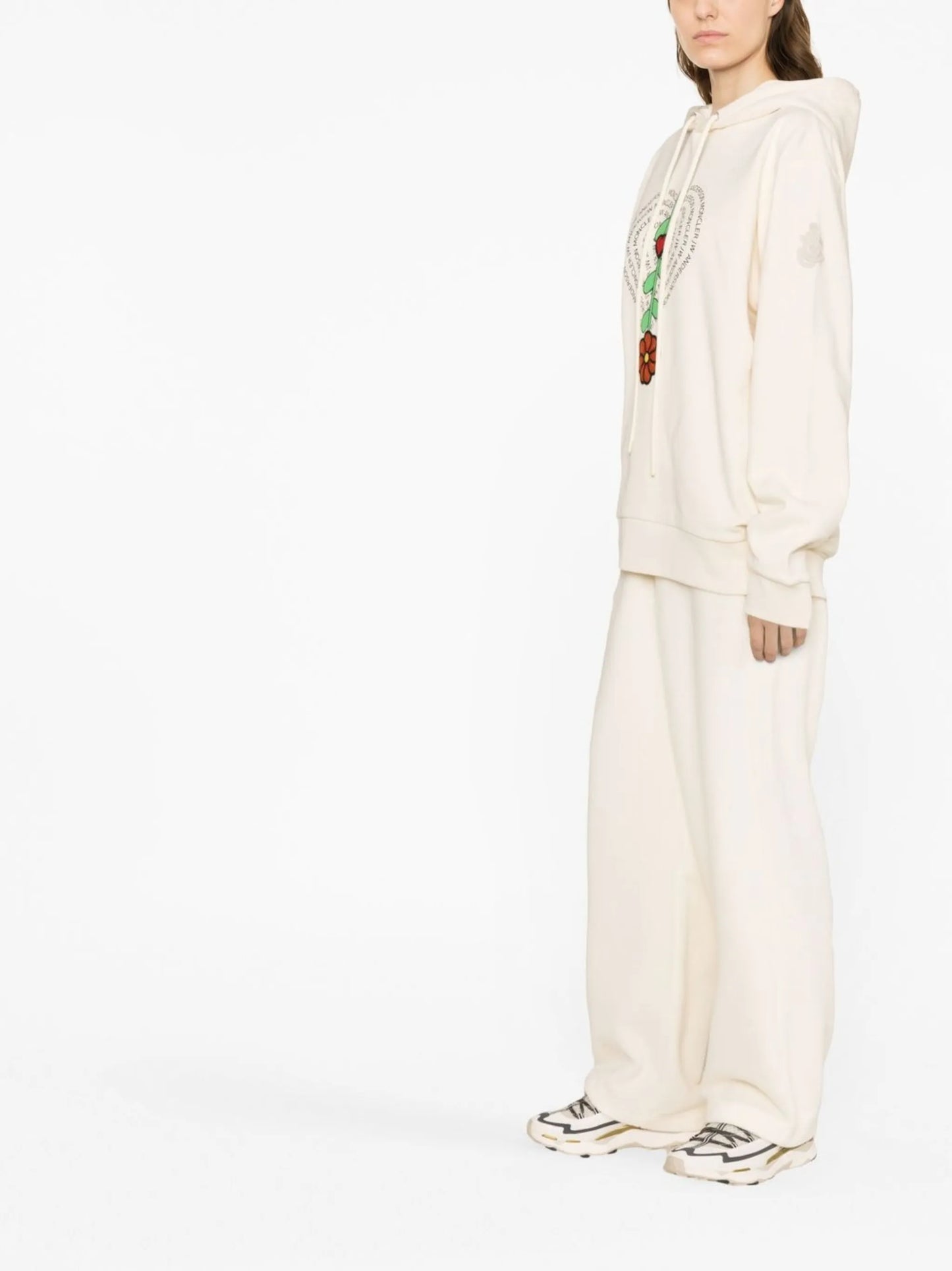 graphic-print cotton hoodie