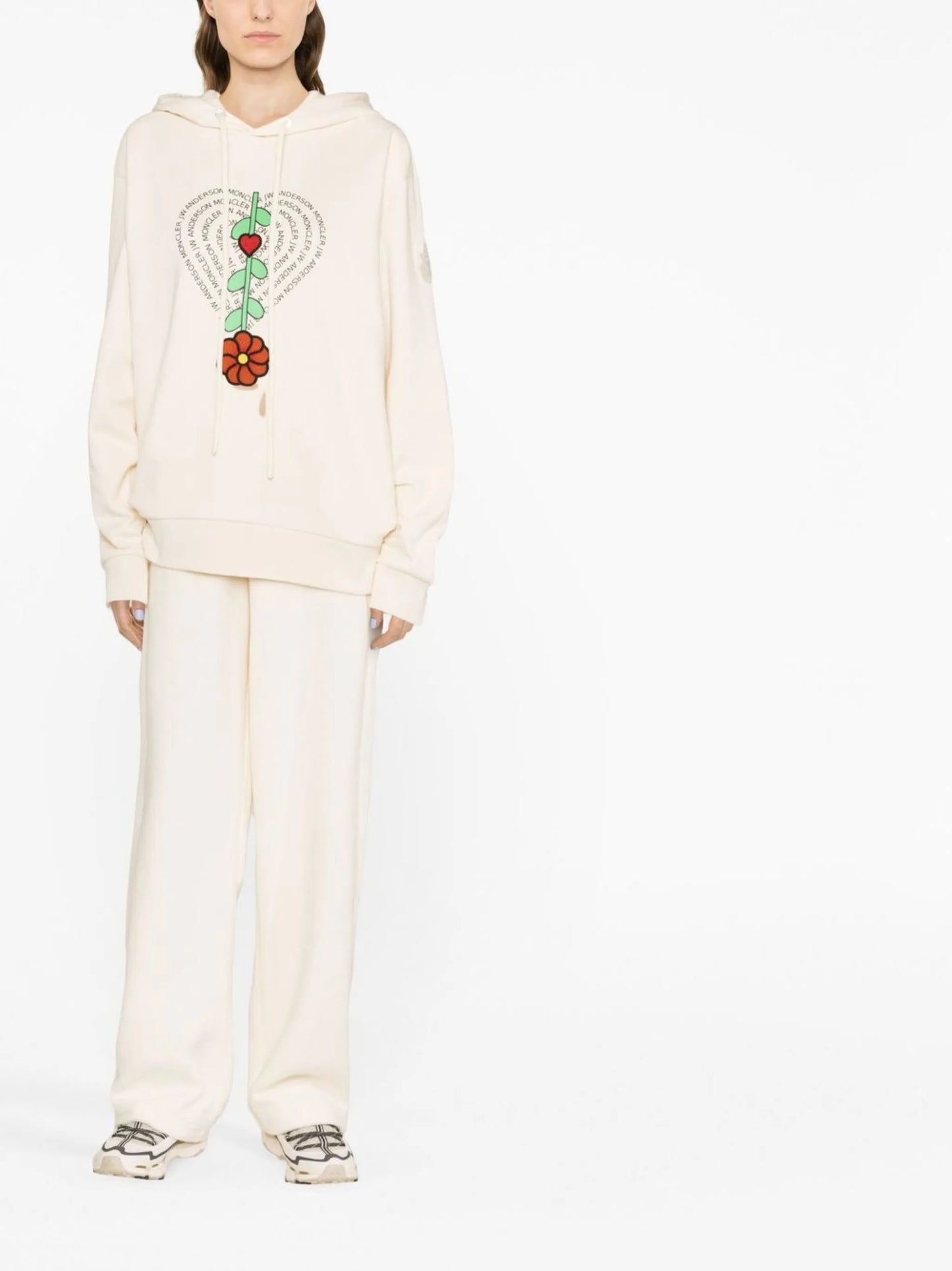 graphic-print cotton hoodie